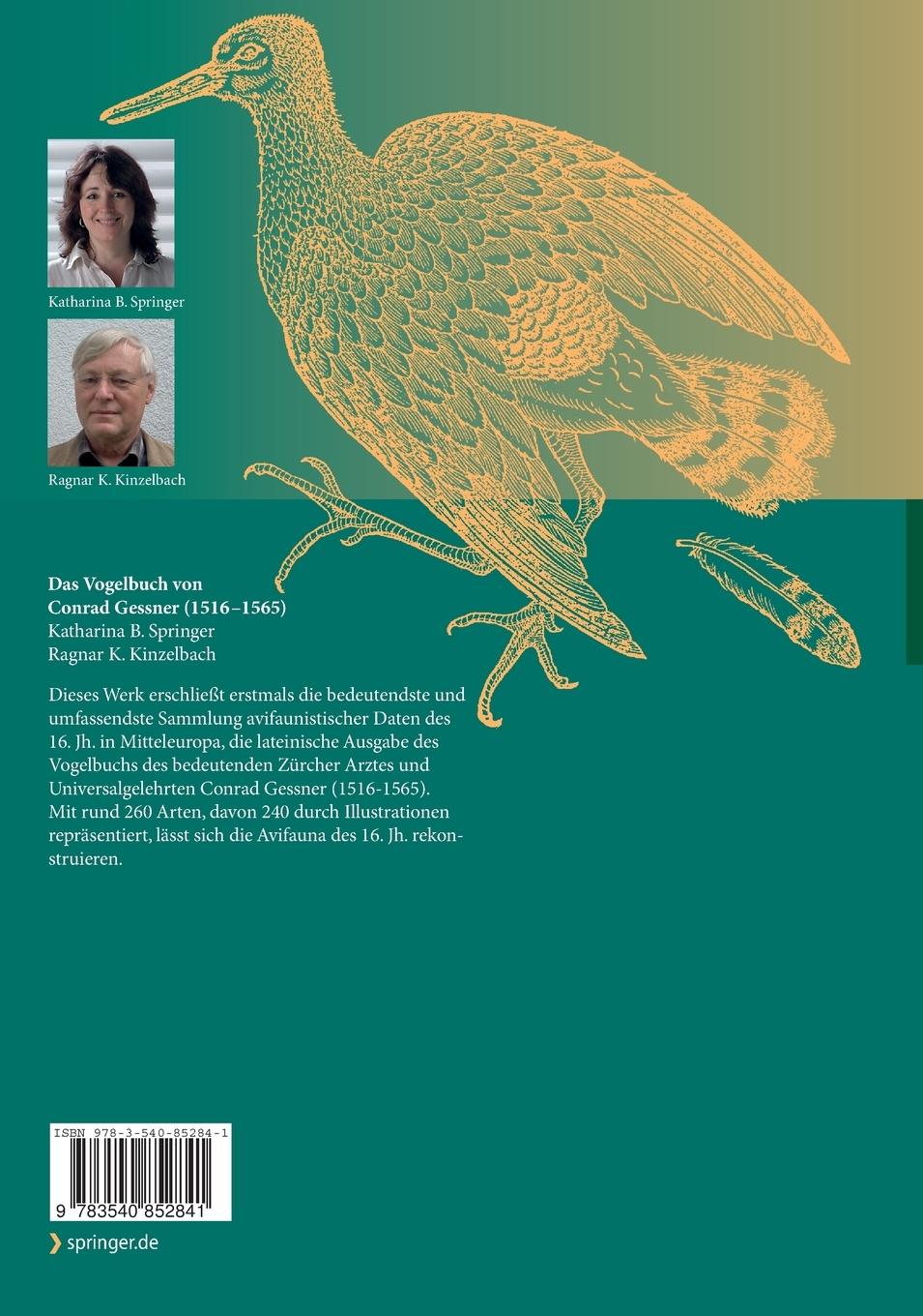 Rückseitencover Das Vogelbuch von Conrad Gessner (1516-1565)