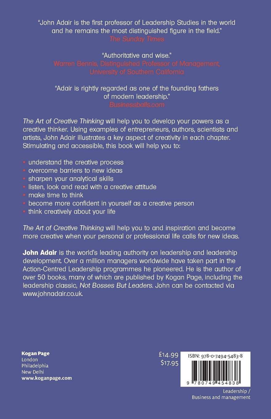 Rückseitencover The Art of Creative Thinking