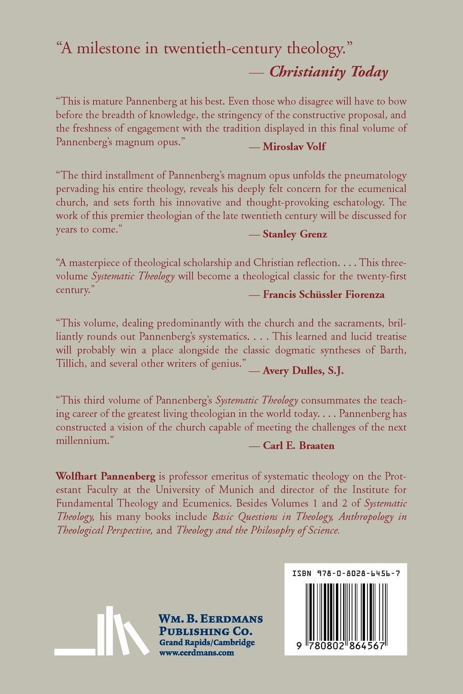 Rückseitencover Systematic Theology, Volume 3