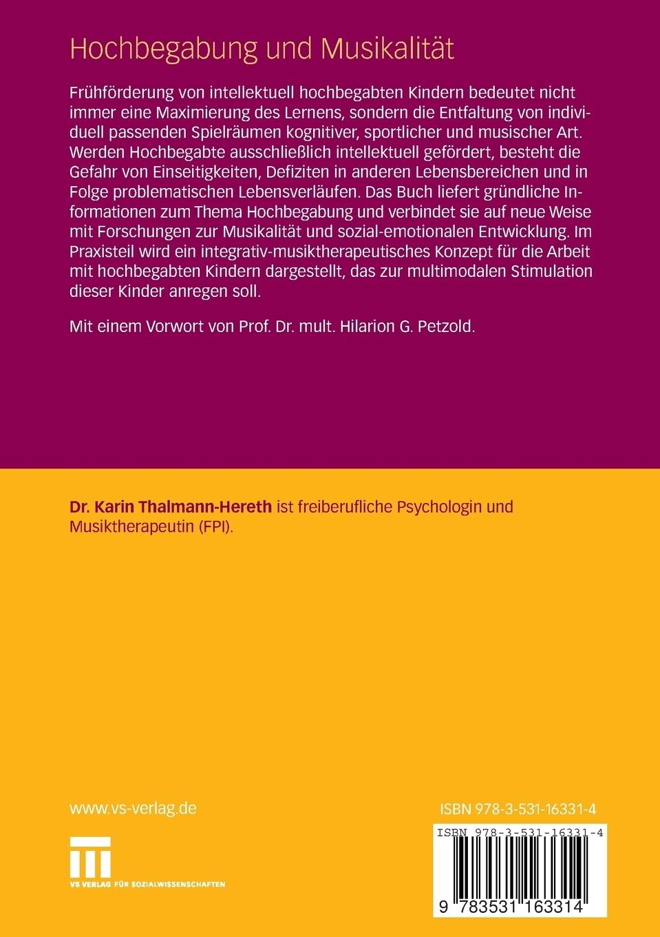 Rückseitencover Hochbegabung und Musikalität