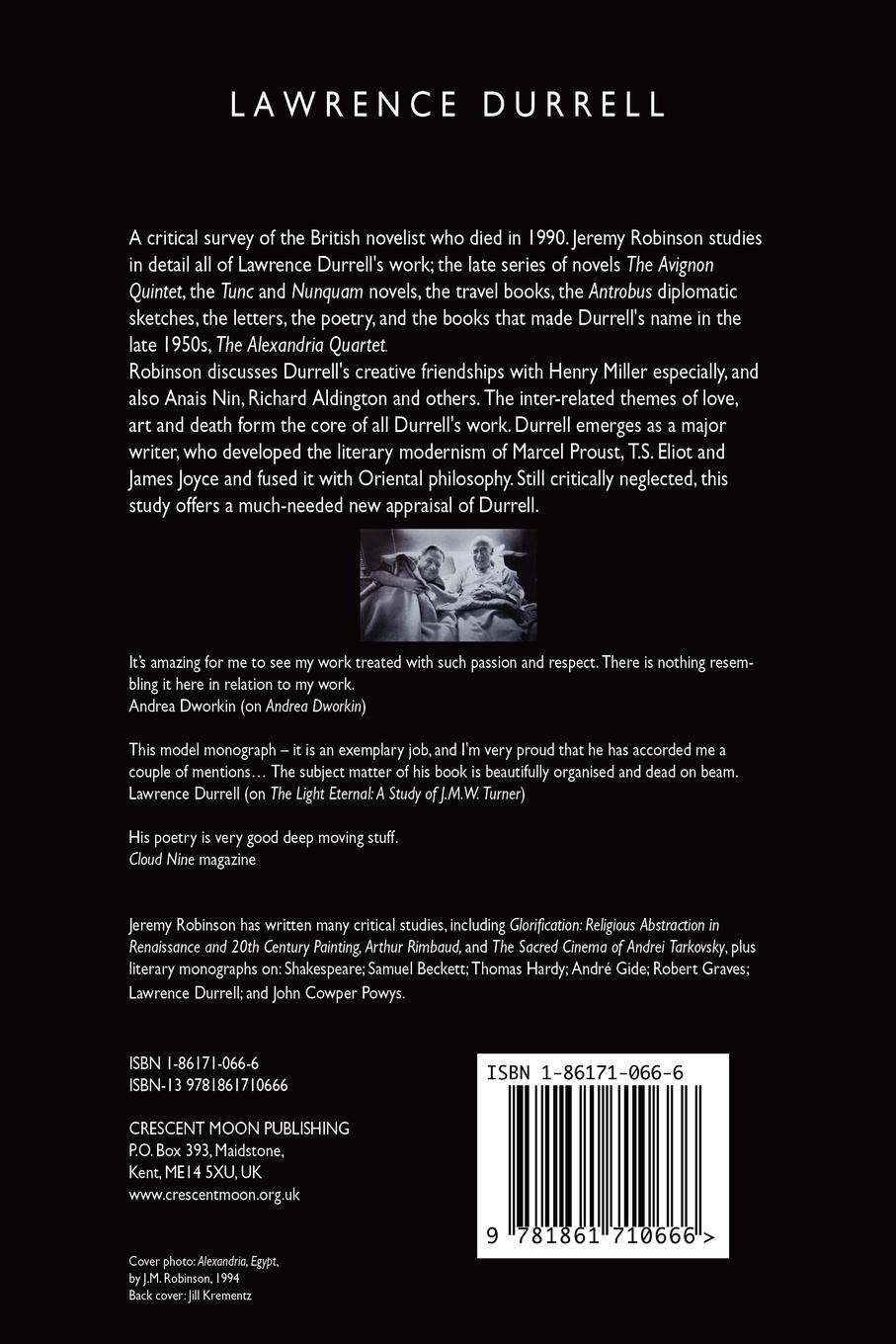 Rückseitencover Lawrence Durrell