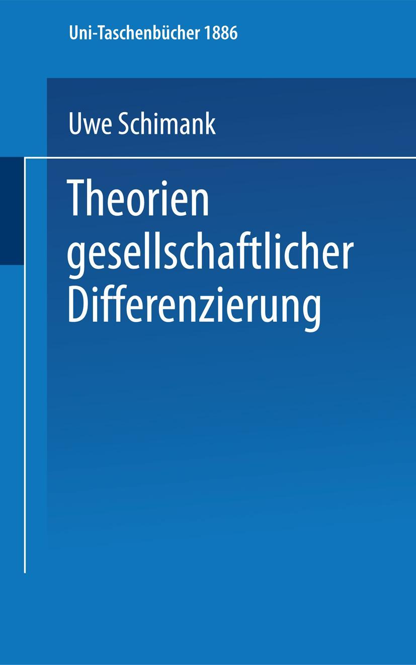 Vorderes Coverbild Theorien gesellschaftlicher Differenzierung