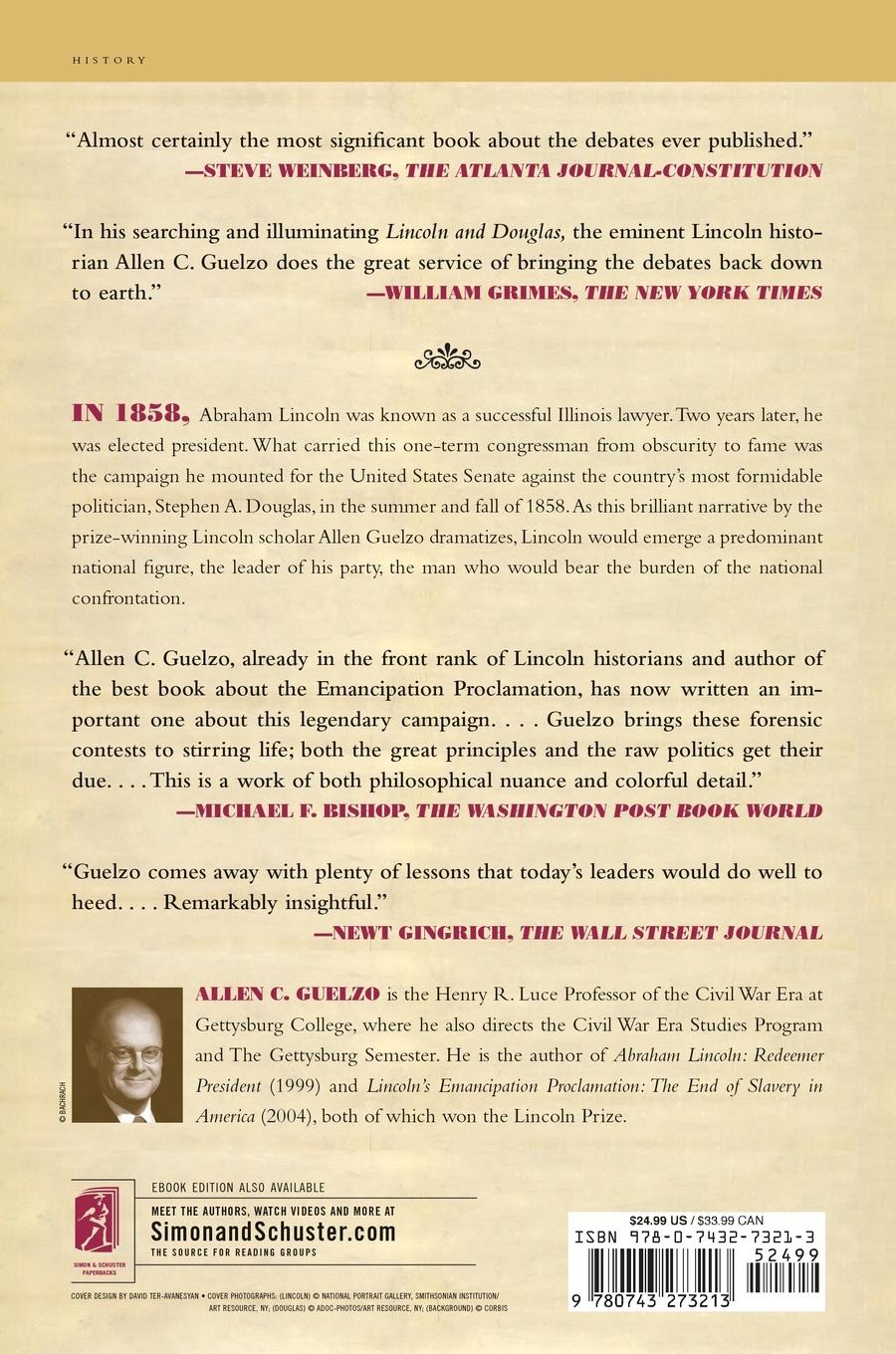 Rückseitencover Lincoln and Douglas