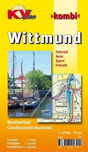 Vorderes Coverbild Wittmund, KVplan, Radkarte/Freizeitkarte/Stadtplan, 1:25.000 / 1:15.000 / 1:7.500