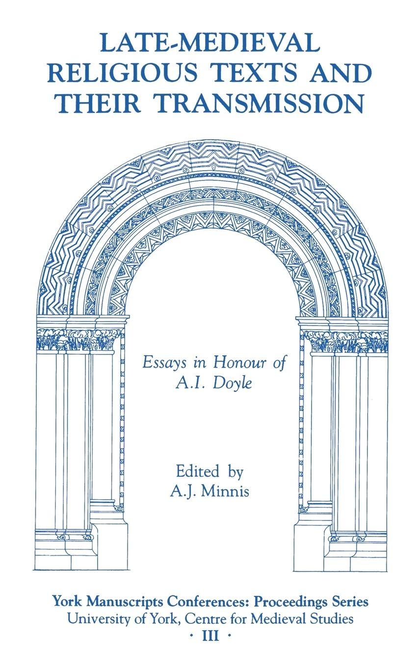 Vorderes Coverbild Late-Medieval Religious Texts and Their Transmission