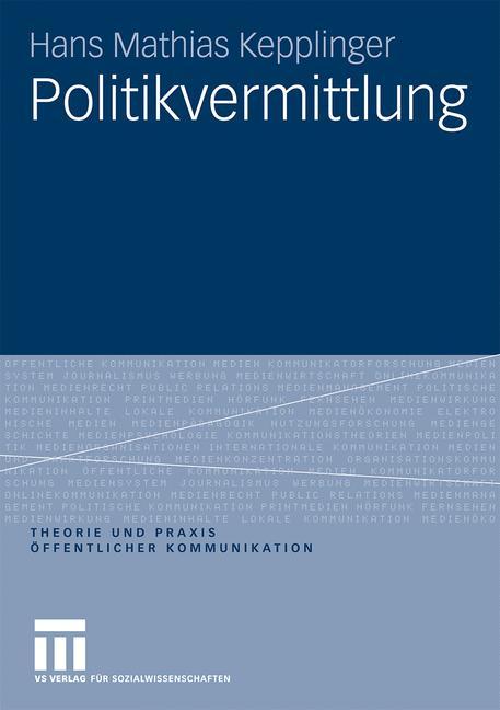 Vorderes Coverbild Politikvermittlung