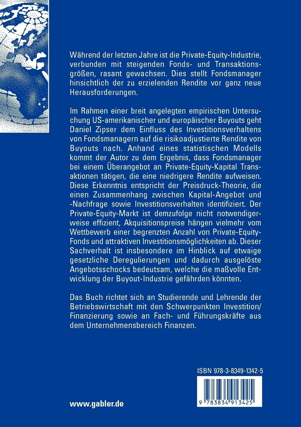 Rückseitencover Wertgenerierung von Buyouts