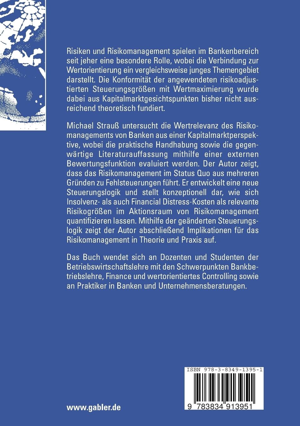 Rückseitencover Wertorientiertes Risikomanagement in Banken
