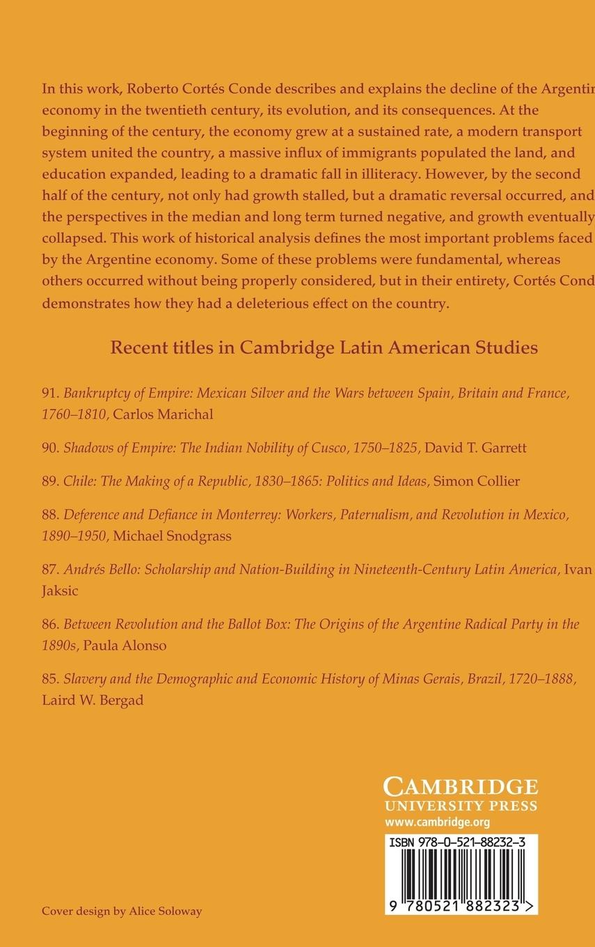 Rückseitencover The Political Economy of Argentina in the Twentieth Century