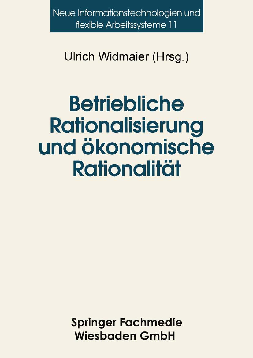 Vorderes Coverbild Betriebliche Rationalisierung und ökonomische Rationalität