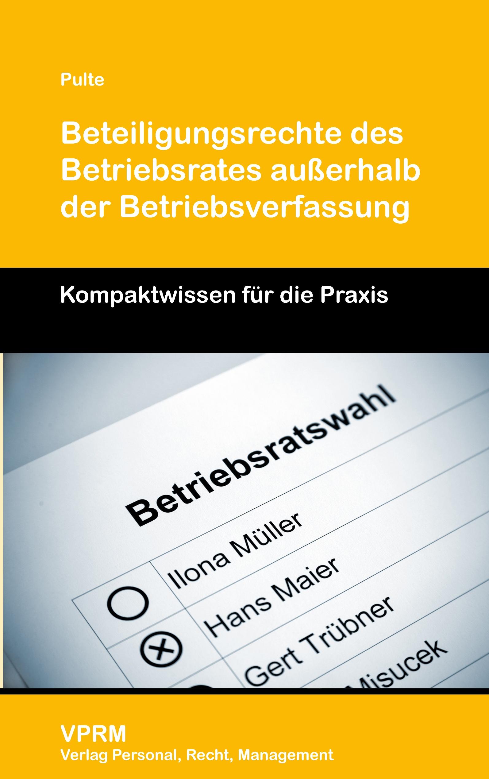 Vorderes Coverbild Beteiligungsrechte des Betriebsrates außerhalb der Betriebsverfassung