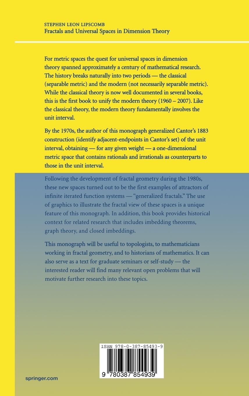 Rückseitencover Fractals and Universal Spaces in Dimension Theory