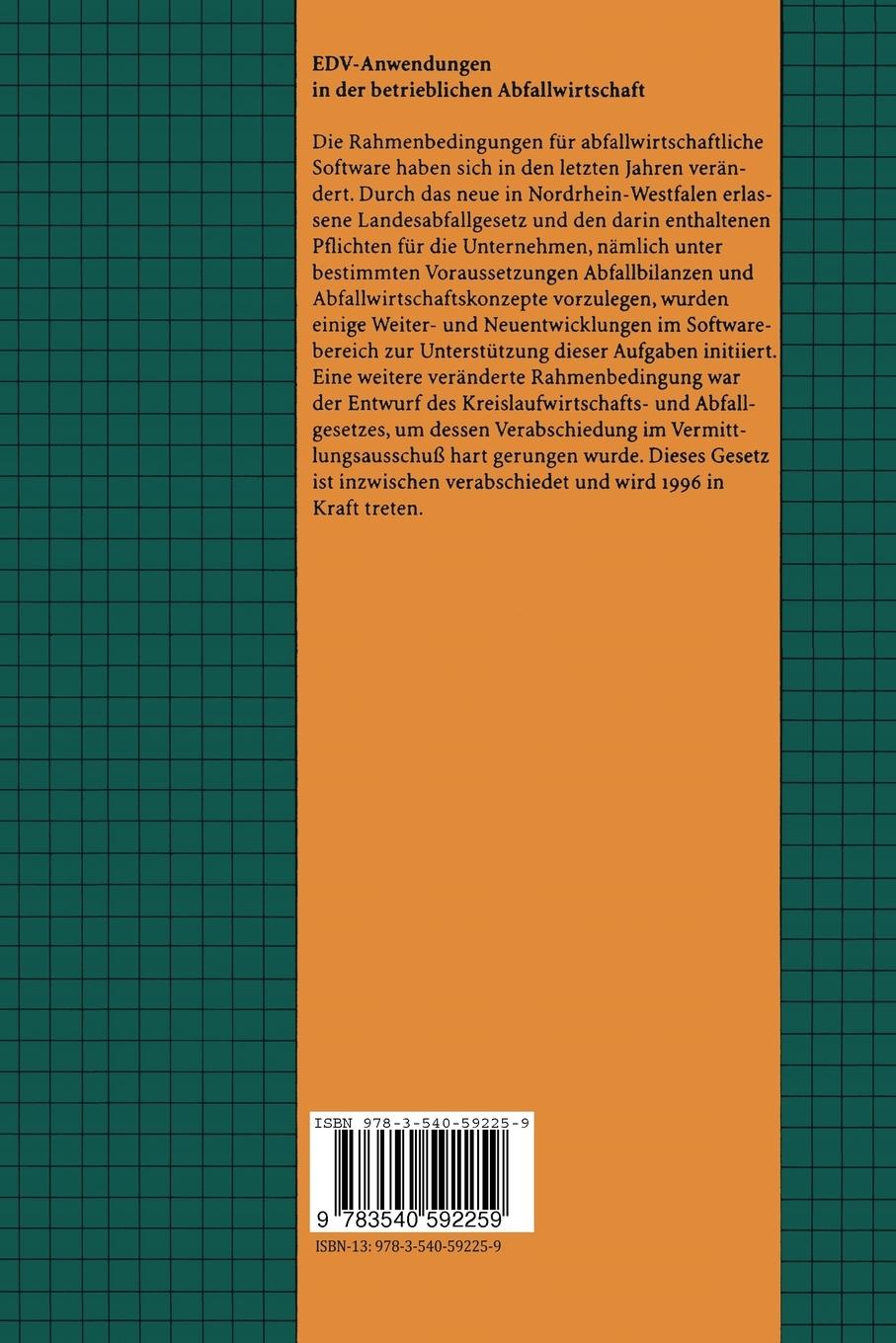 Rückseitencover EDV-Anwendungen in der betrieblichen Abfallwirtschaft