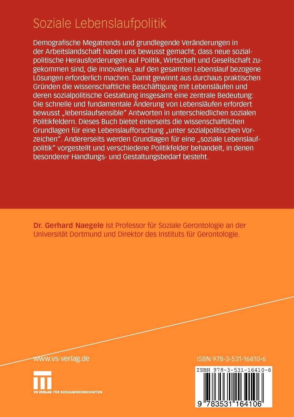 Rückseitencover Soziale Lebenslaufpolitik