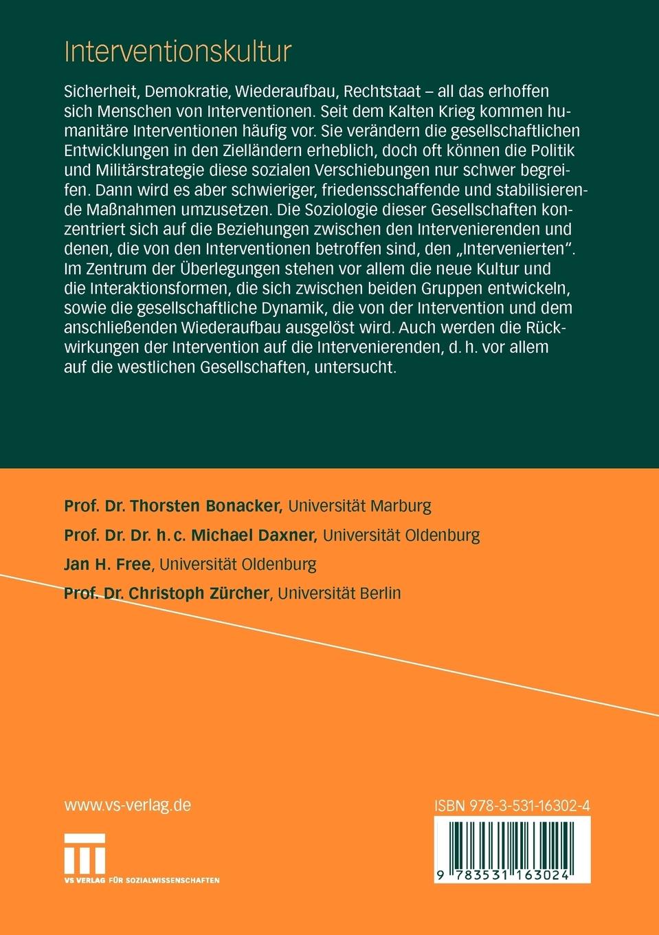 Rückseitencover Interventionskultur