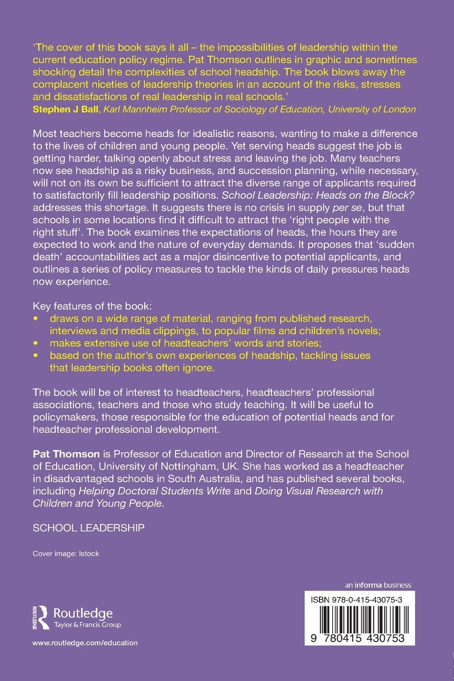 Rückseitencover School Leadership - Heads on the Block?