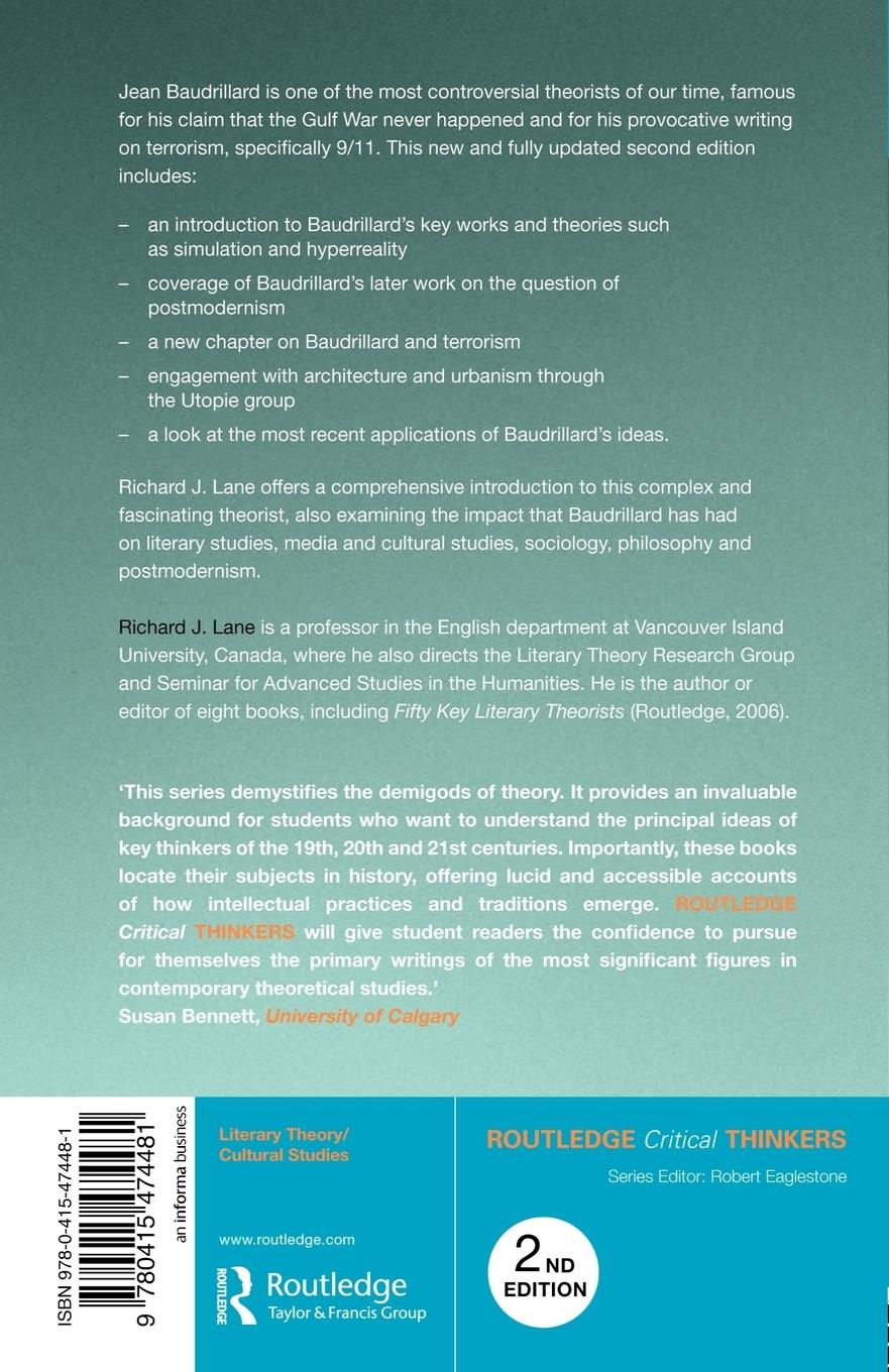 Rückseitencover Jean Baudrillard