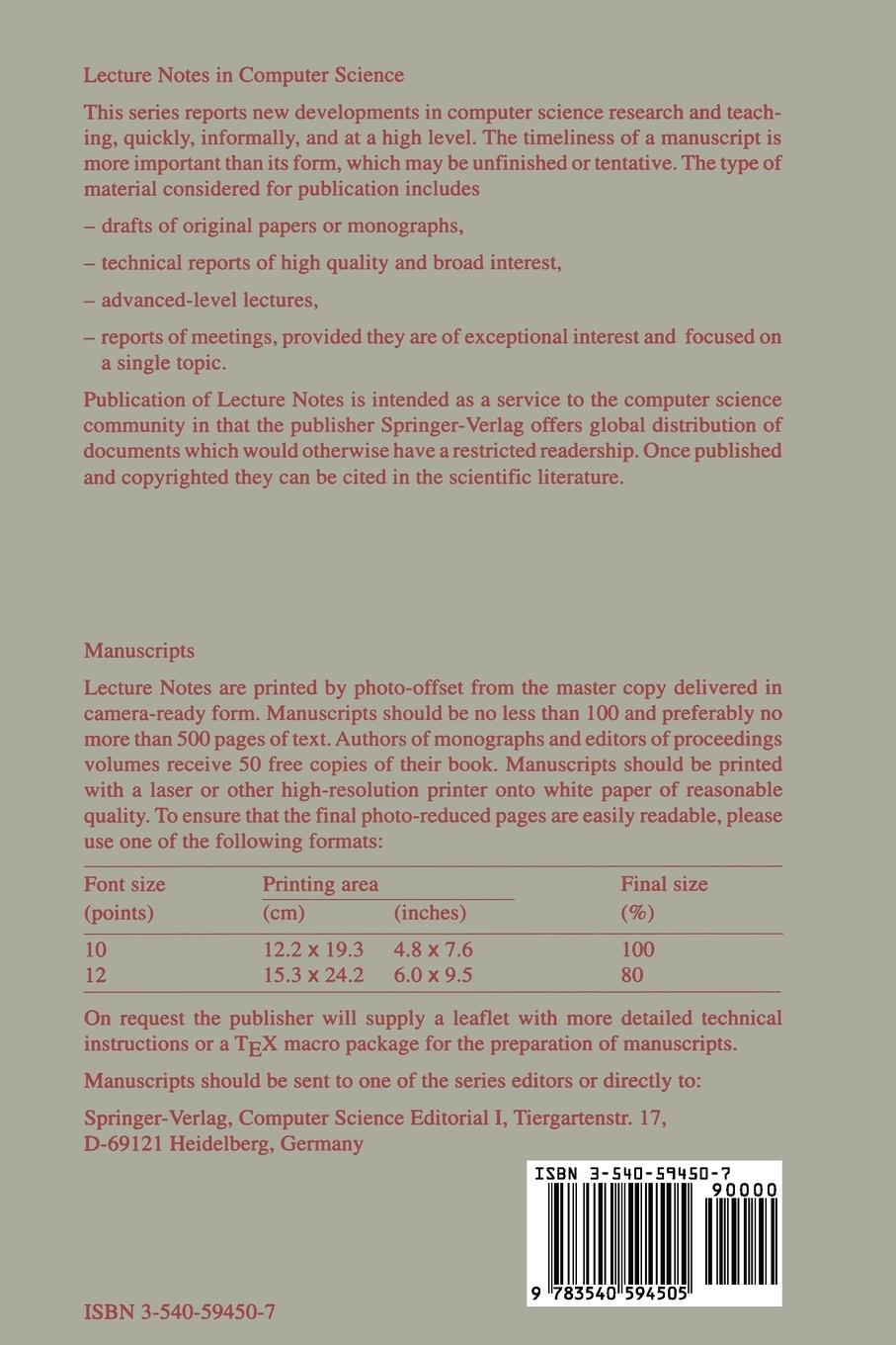 Rückseitencover Object-Based Models and Languages for Concurrent Systems