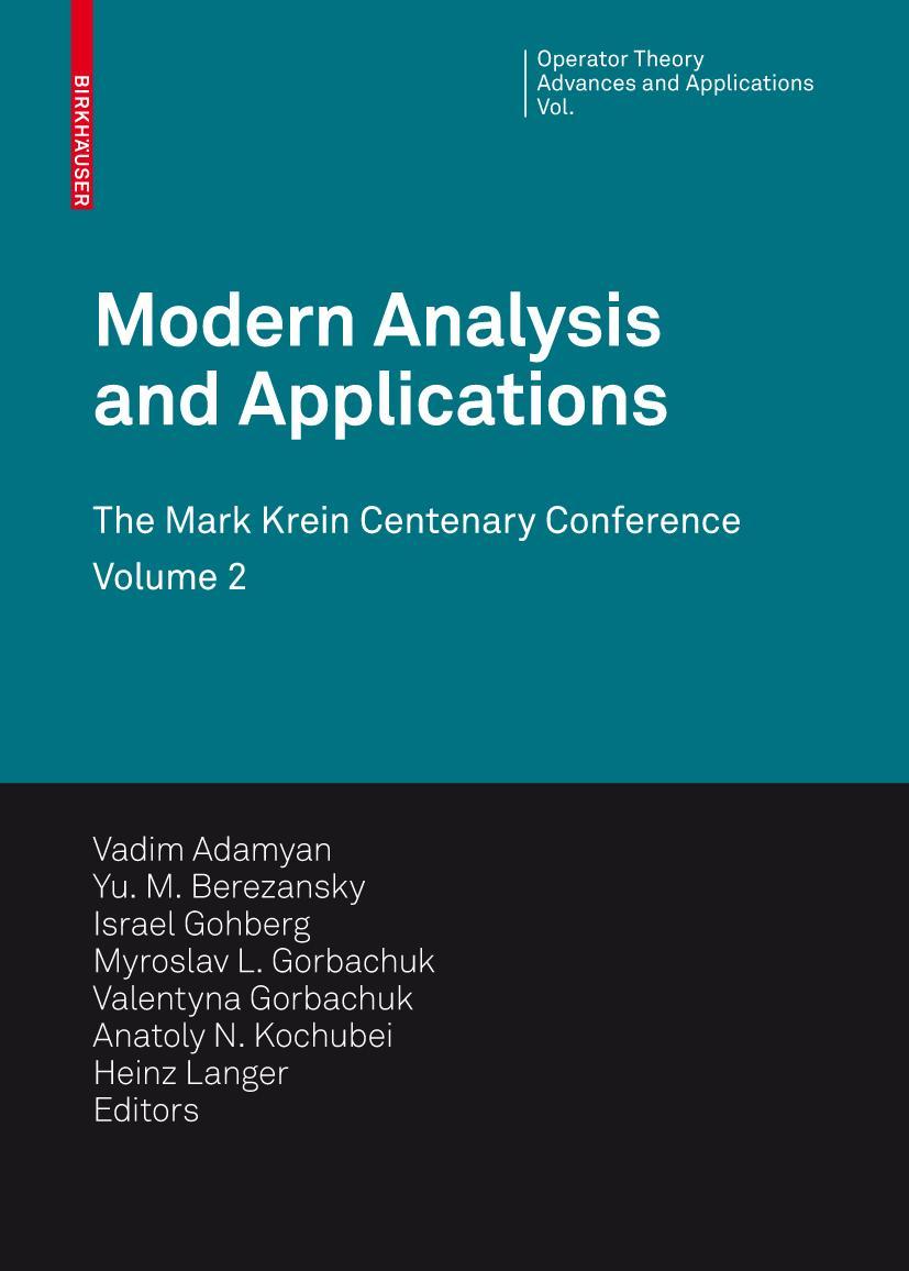 Vorderes Coverbild Modern Analysis and Applications