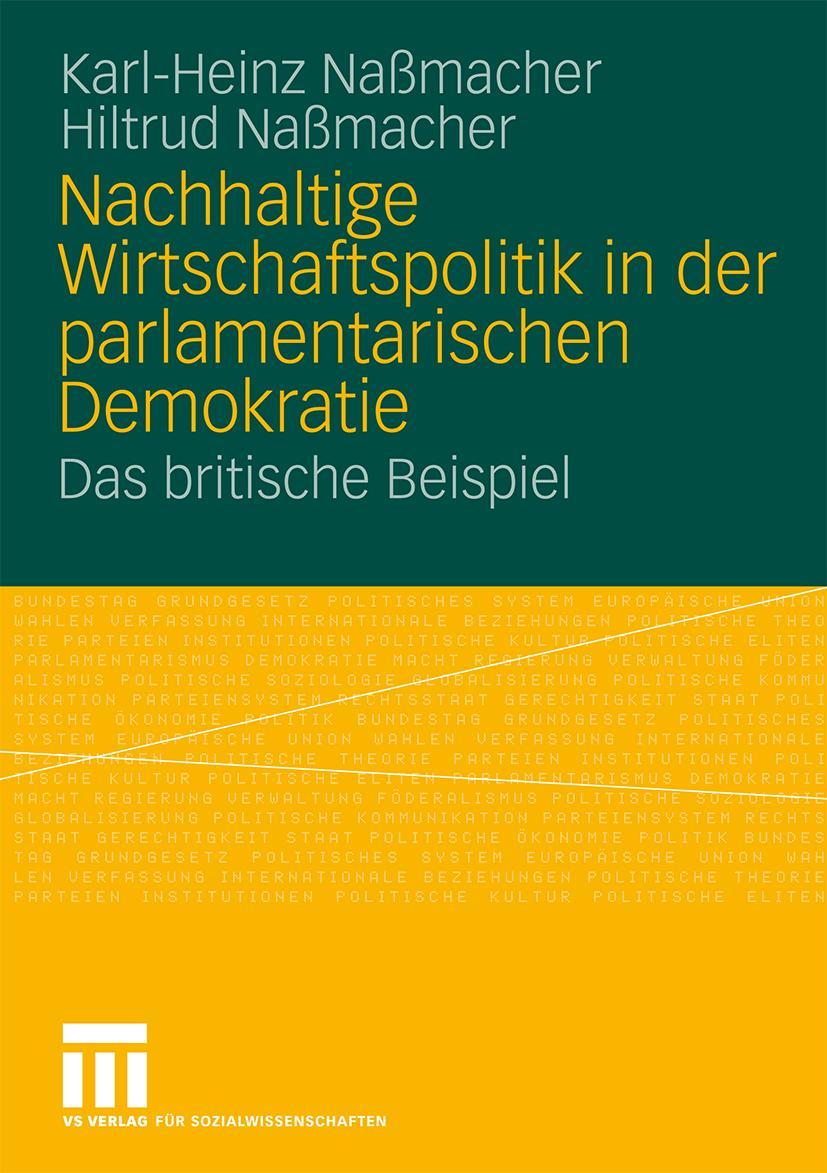 Vorderes Coverbild Nachhaltige Wirtschaftspolitik in der parlamentarischen Demokratie