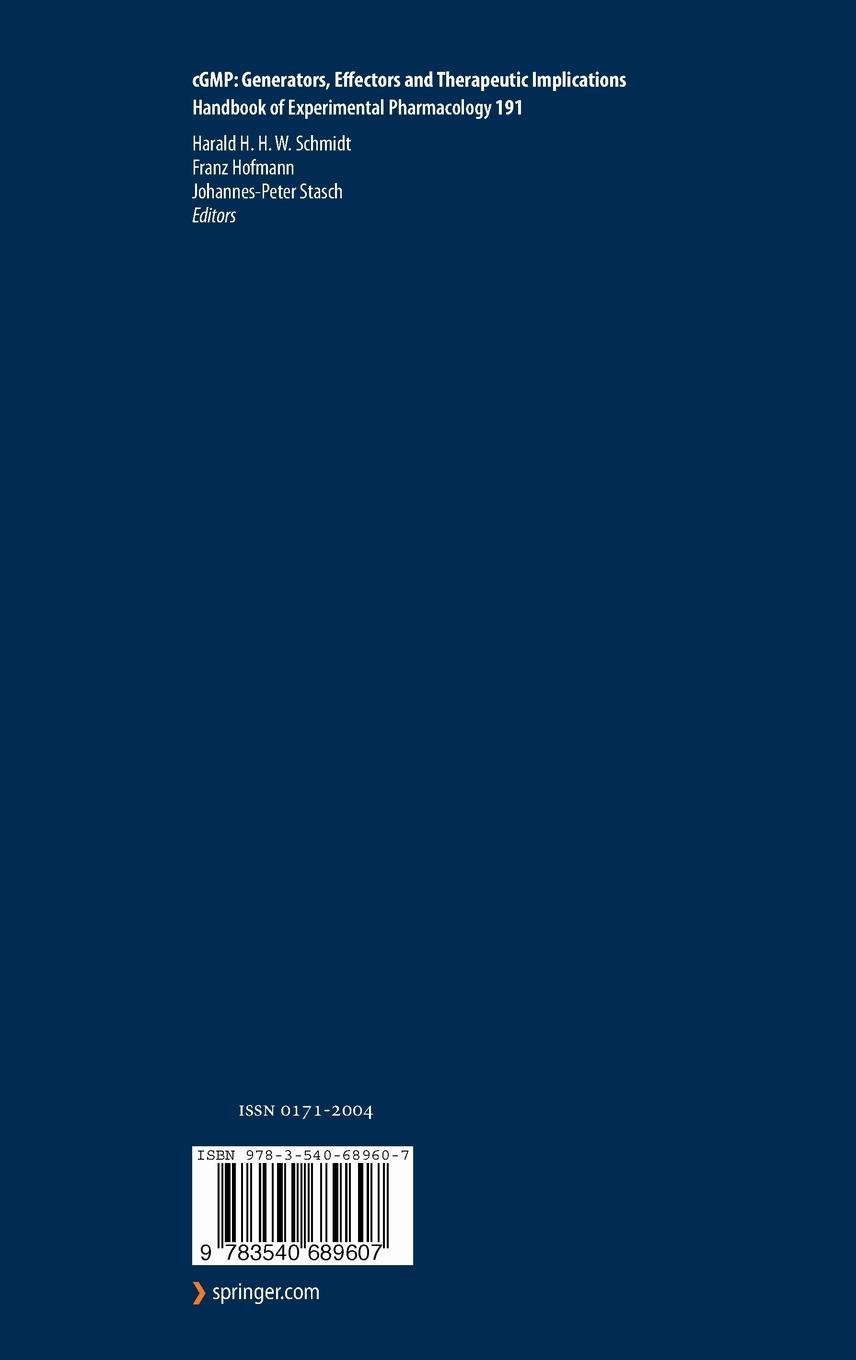Rückseitencover cGMP: Generators, Effectors and Therapeutic Implications