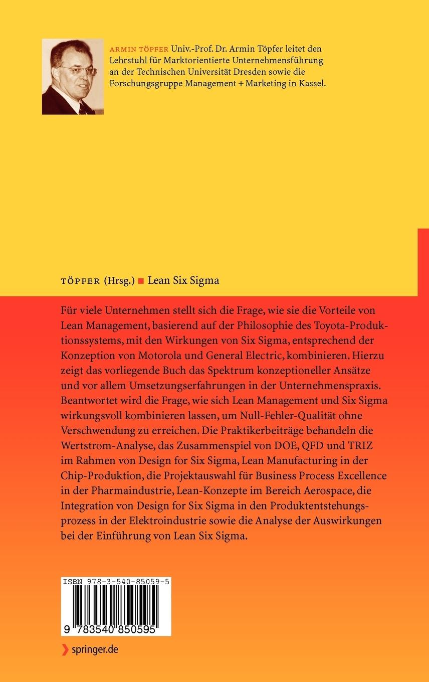 Rückseitencover Lean Six Sigma