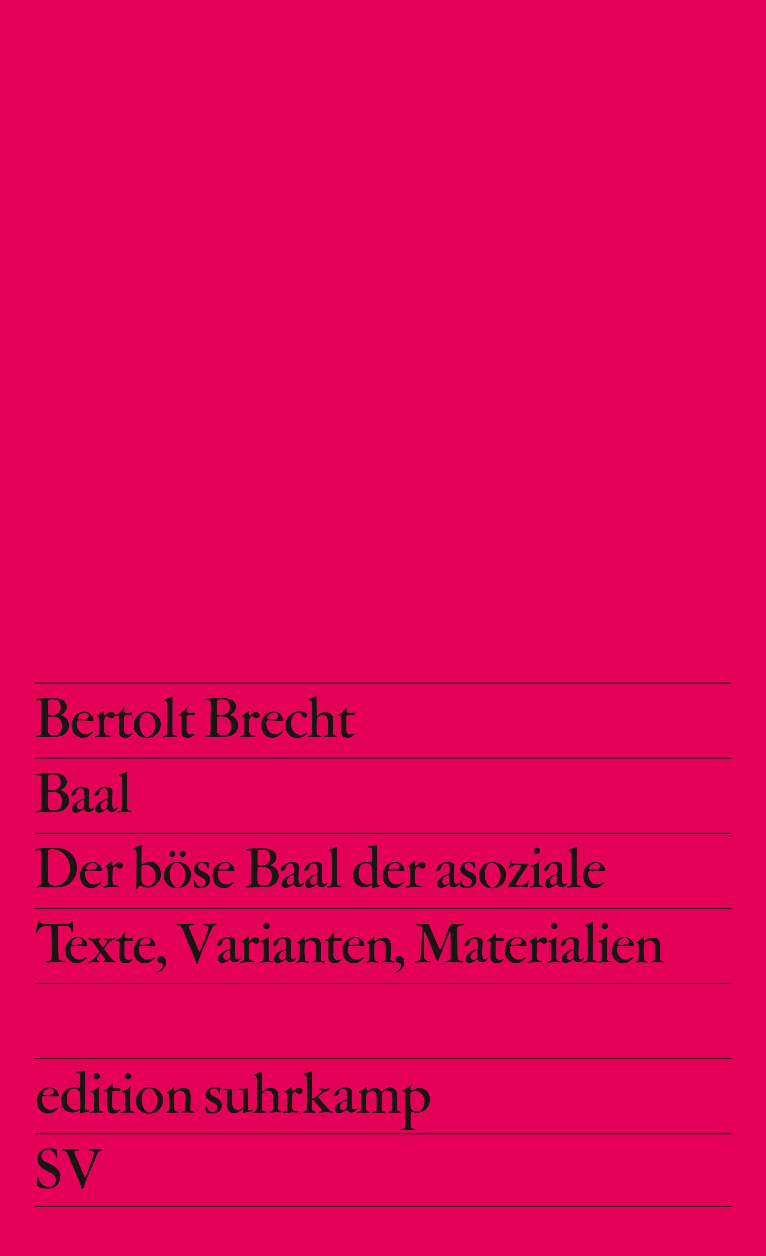 Vorderes Coverbild Baal / Der böse Baal der asoziale