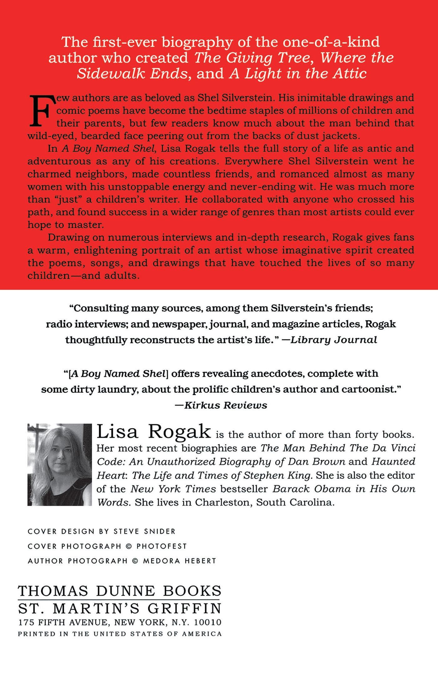 Rückseitencover A Boy Named Shel