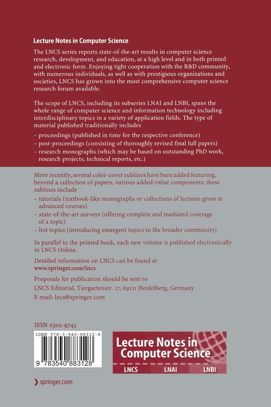 Rückseitencover Computer Security - ESORICS 2008