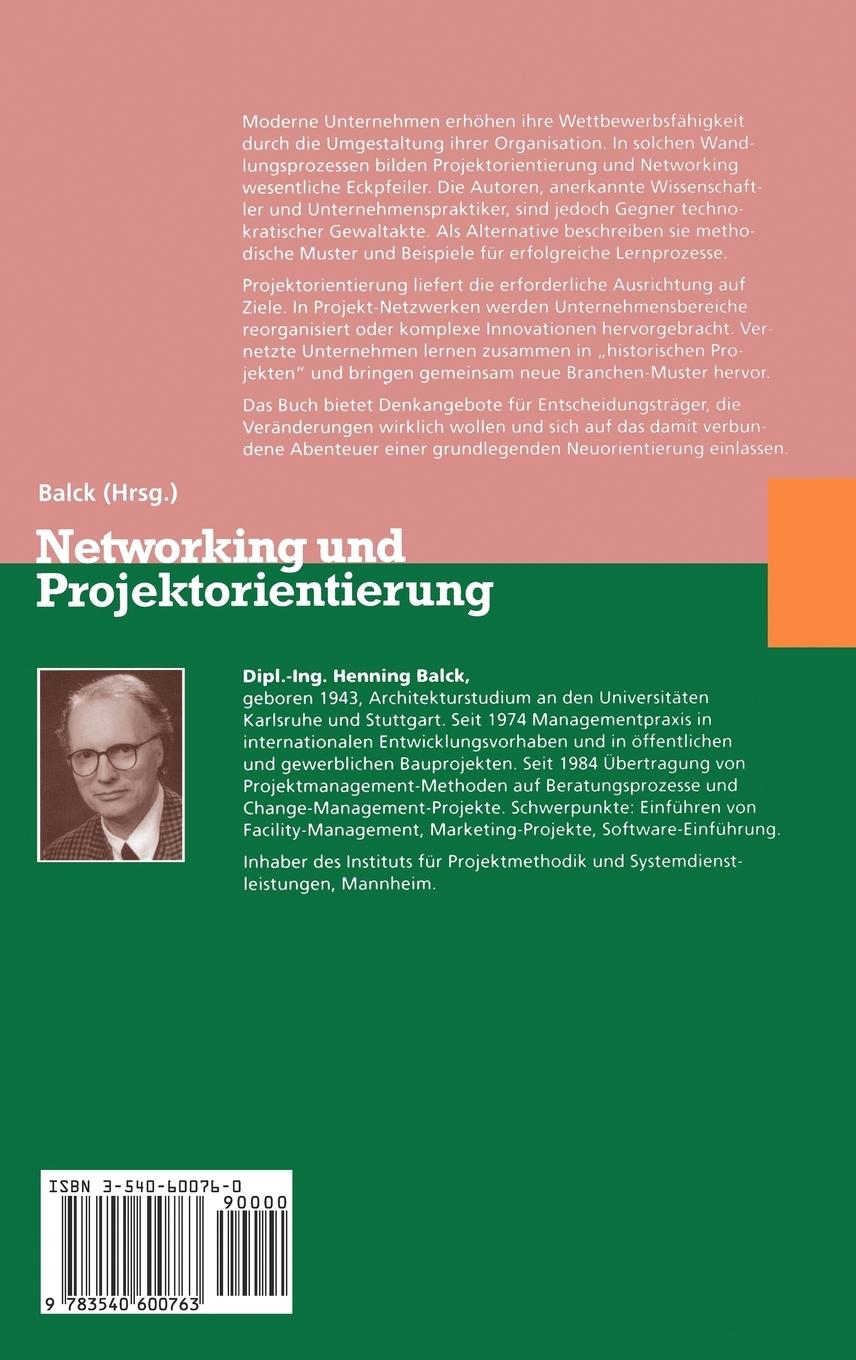 Rückseitencover Networking und Projektorientierung