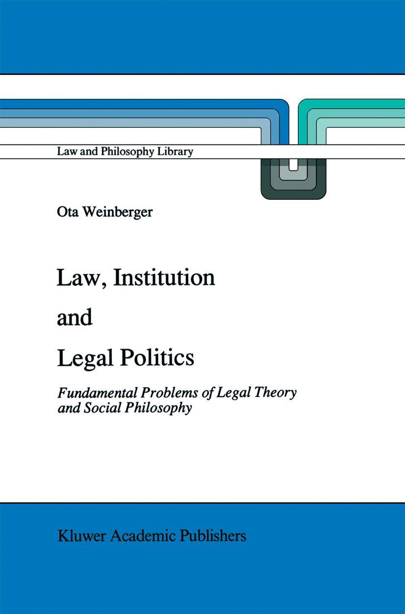 Vorderes Coverbild Law, Institution and Legal Politics