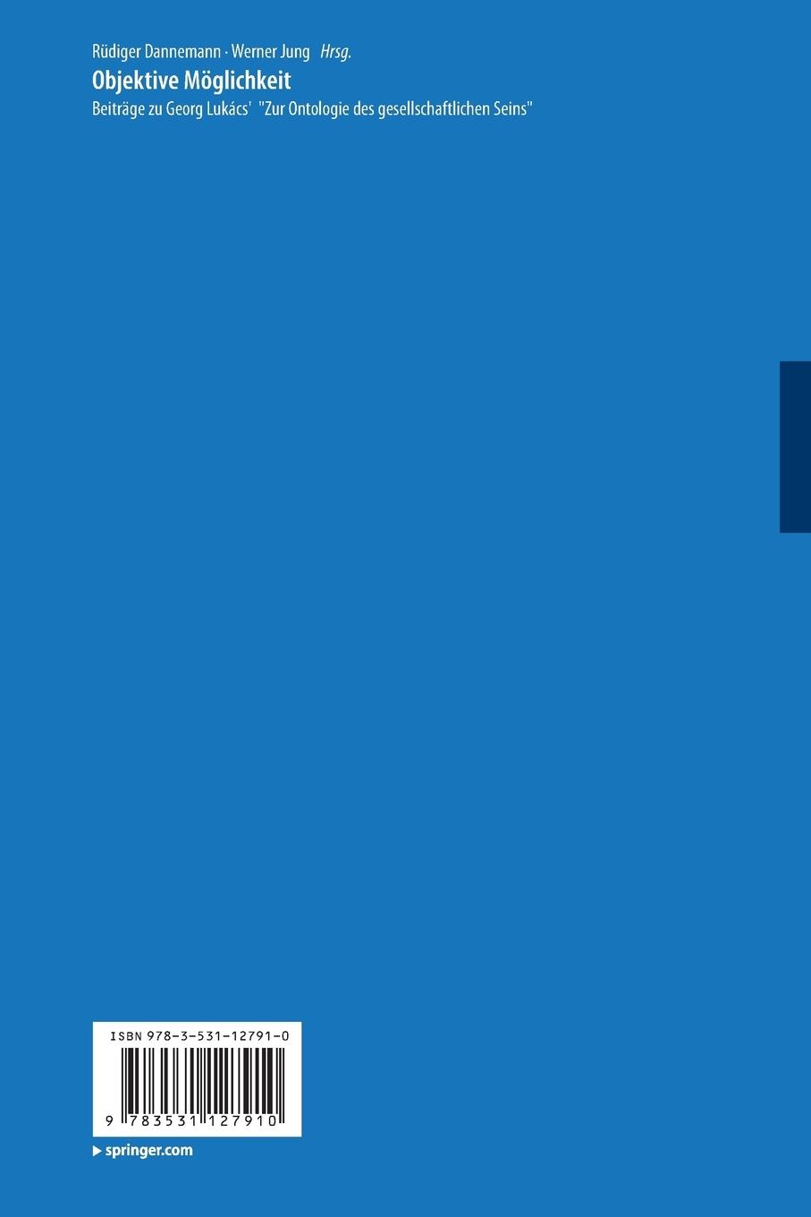 Rückseitencover Objektive Möglichkeit