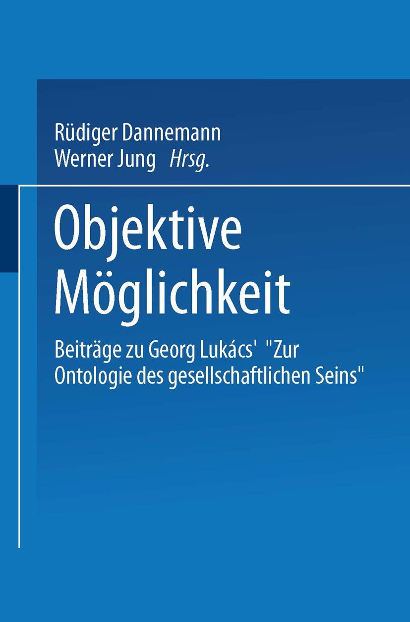 Vorderes Coverbild Objektive Möglichkeit
