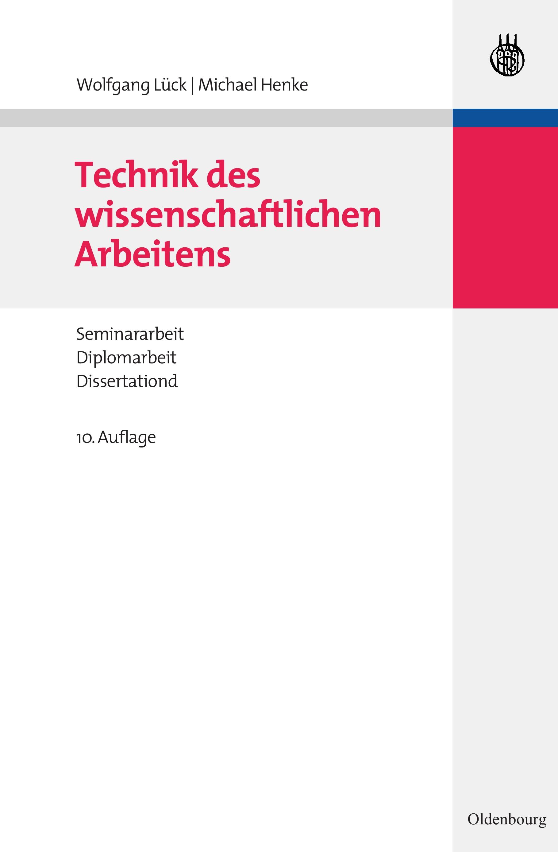 Vorderes Coverbild Technik des wissenschaftlichen Arbeitens