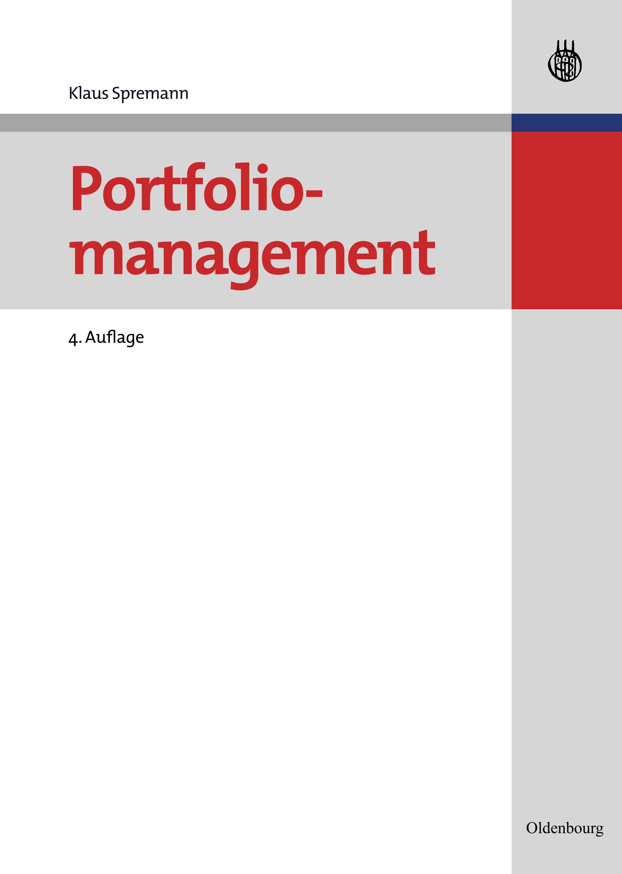 Vorderes Coverbild Portfoliomanagement