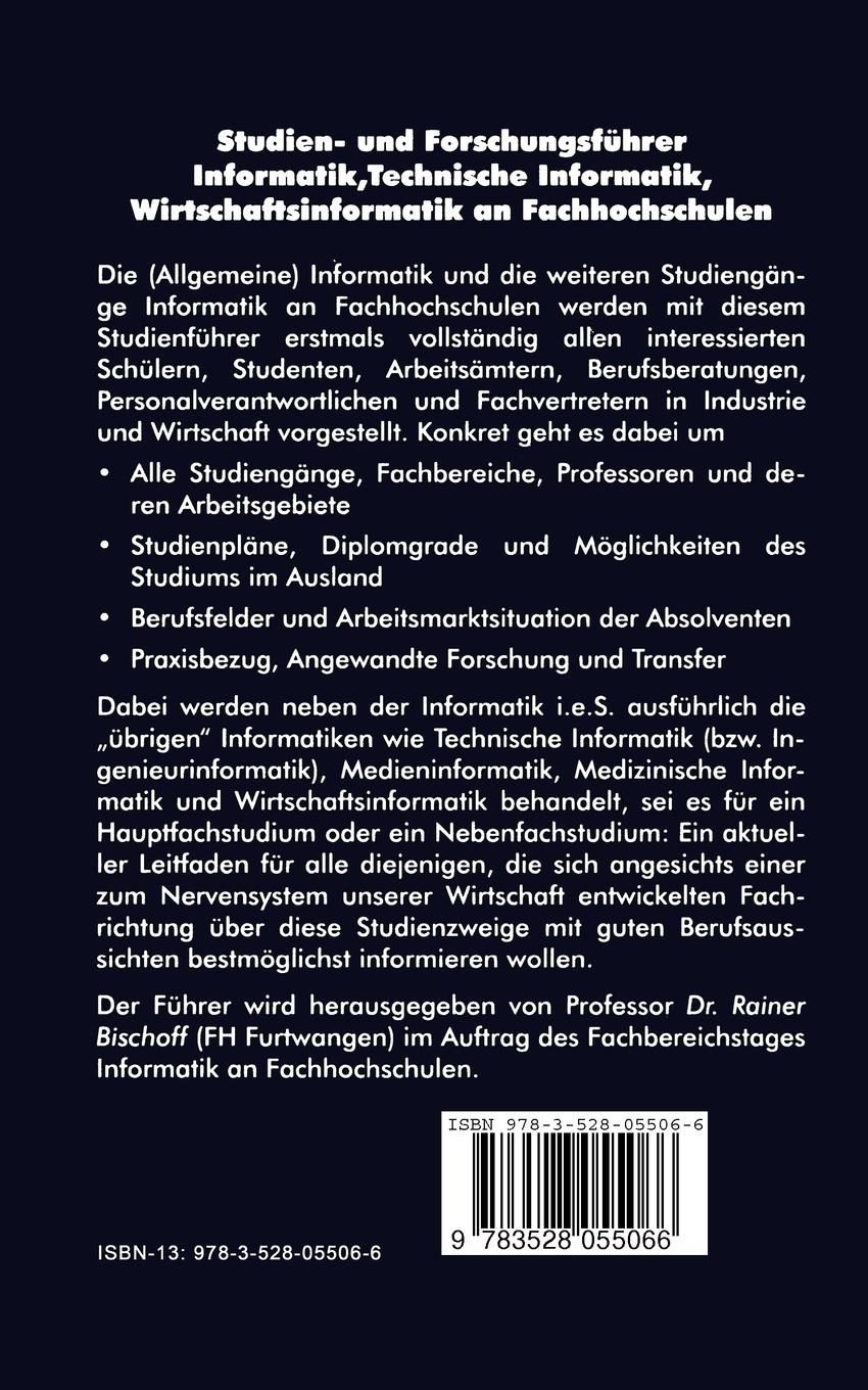 Rückseitencover Studien- und Forschungsführer