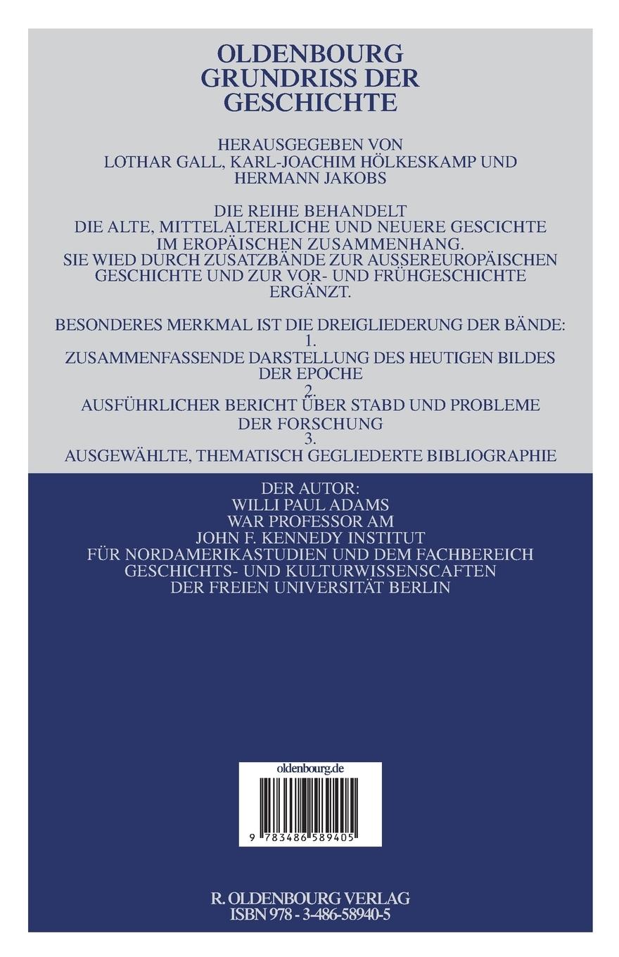 Rückseitencover Die USA vor 1900