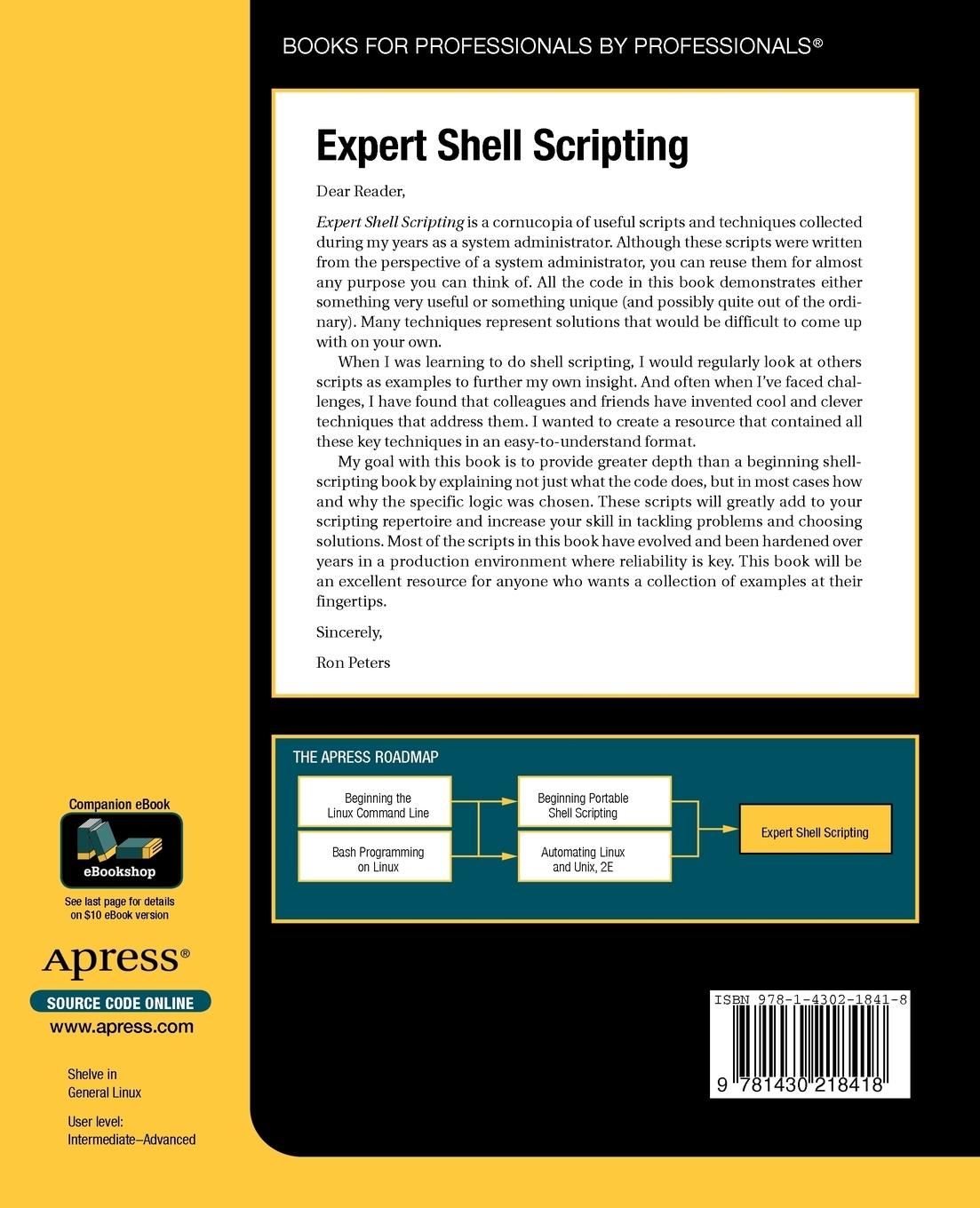 Rückseitencover Expert Shell Scripting