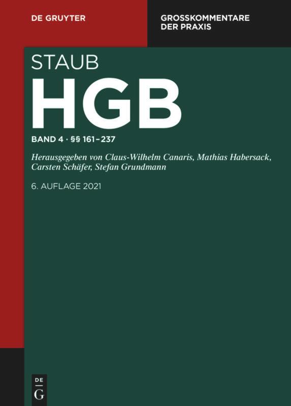 Vorderes Coverbild HGB §§ 161-237
