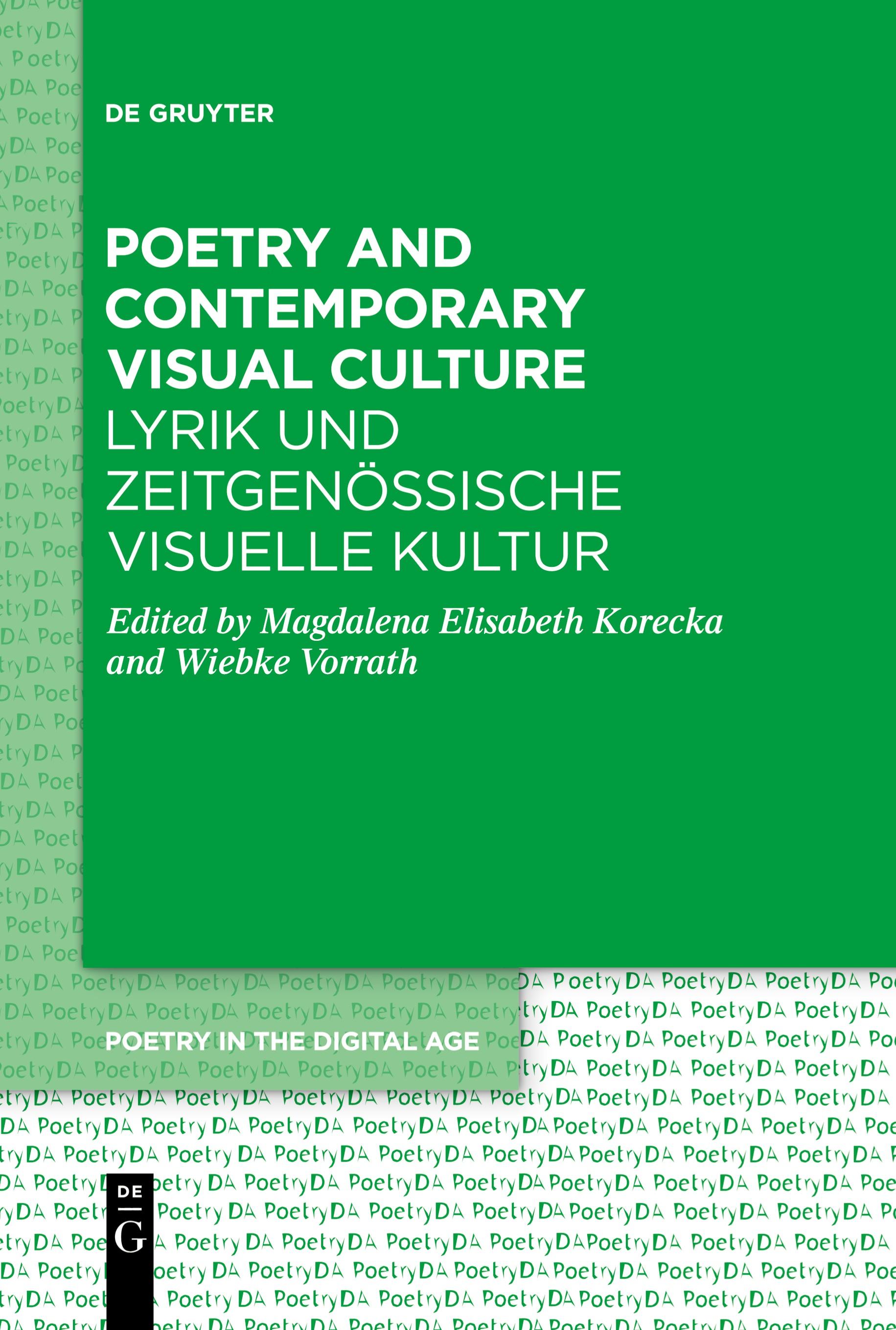 Vorderes Coverbild Poetry and Contemporary Visual Culture / Lyrik und zeitgenössische Visuelle Kultur