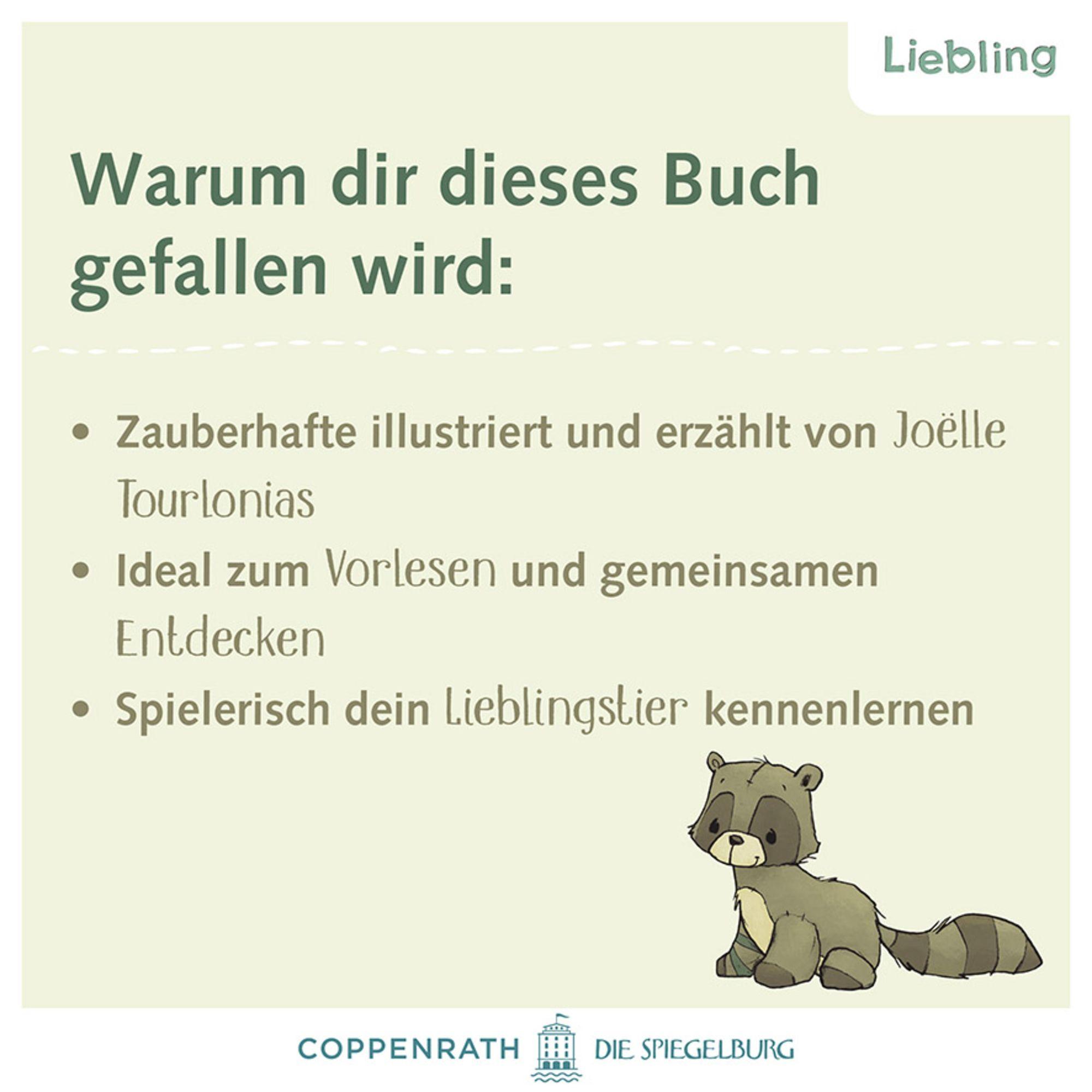 Beispielinhalt (Bild) Liebling: Kleiner Waschbär, erzähl mir von dir