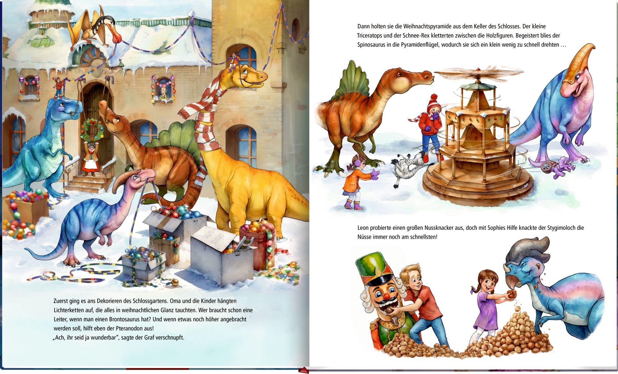 Beispielinhalt (Bild) Dinosaurier feiern Weihnachten (Bd. 6)