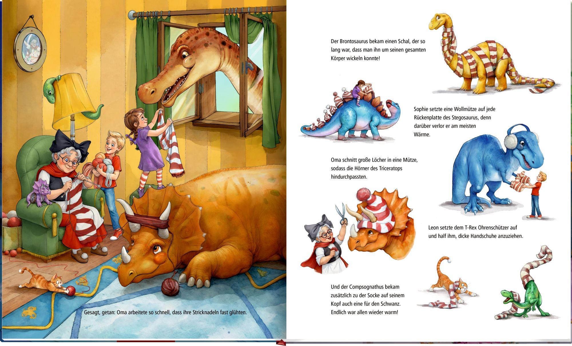 Beispielinhalt (Bild) Dinosaurier feiern Weihnachten (Bd. 6)