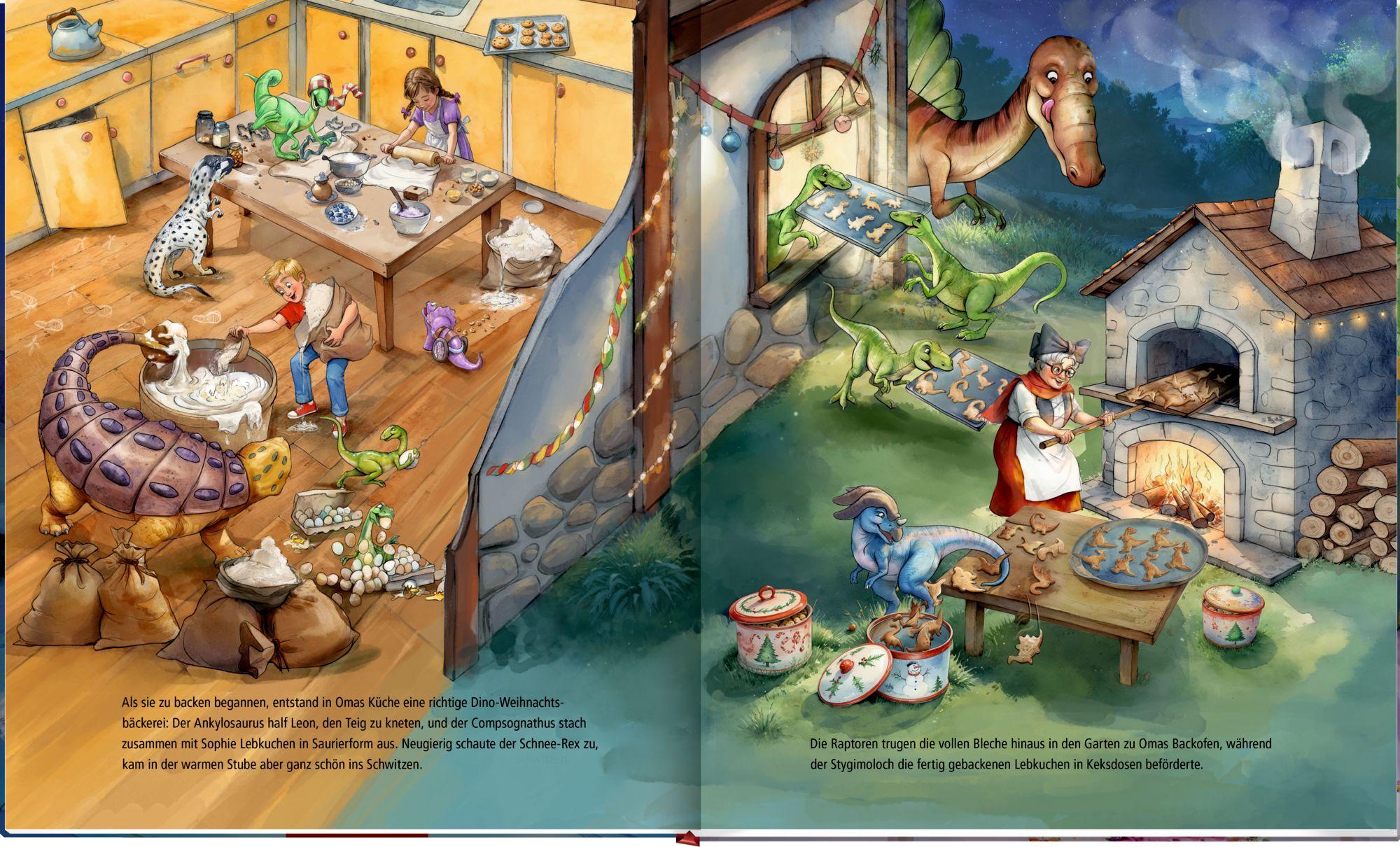 Beispielinhalt (Bild) Dinosaurier feiern Weihnachten (Bd. 6)