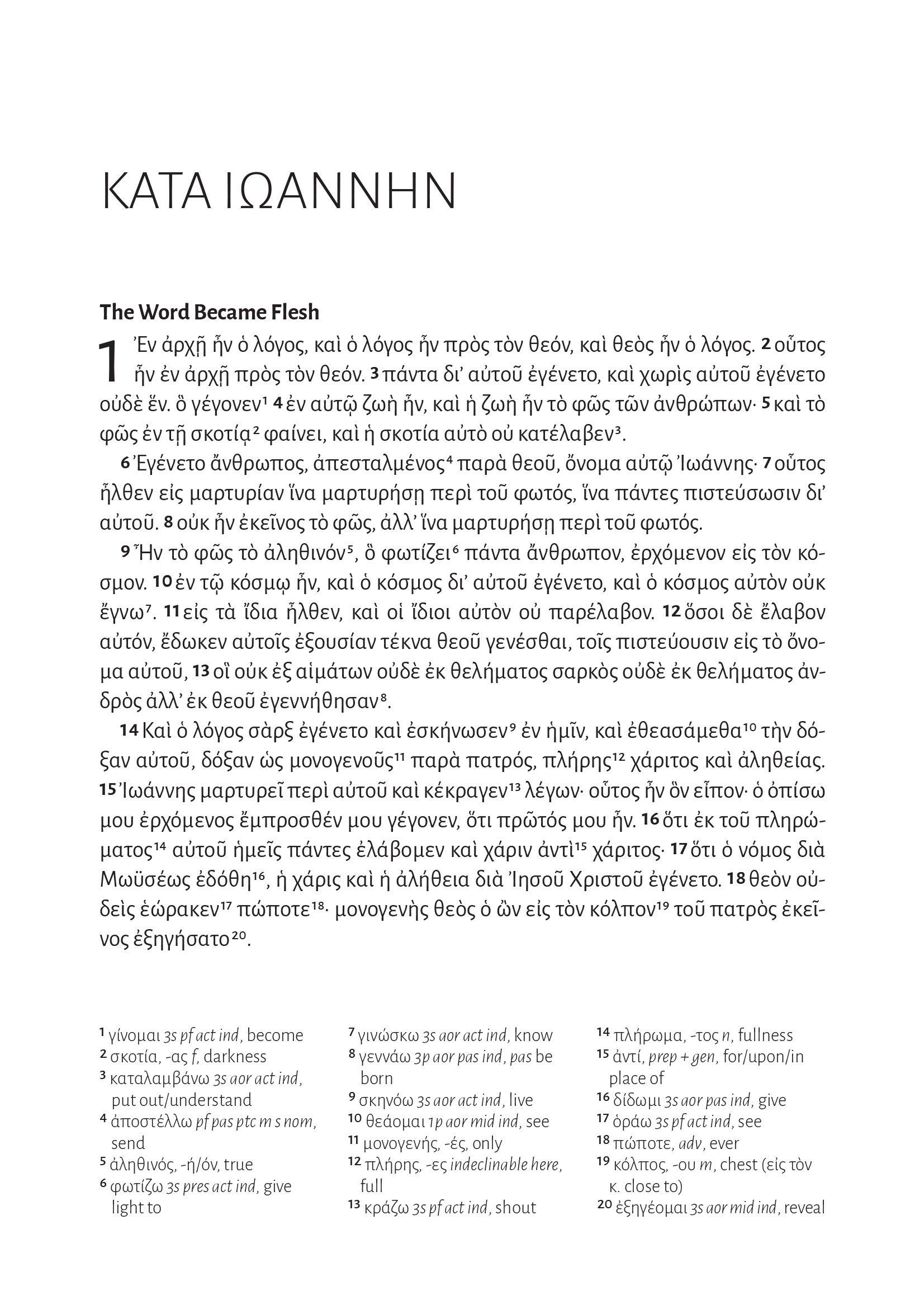 Beispielinhalt (Bild) Greek New Testament GNT6. A Reader's Edition