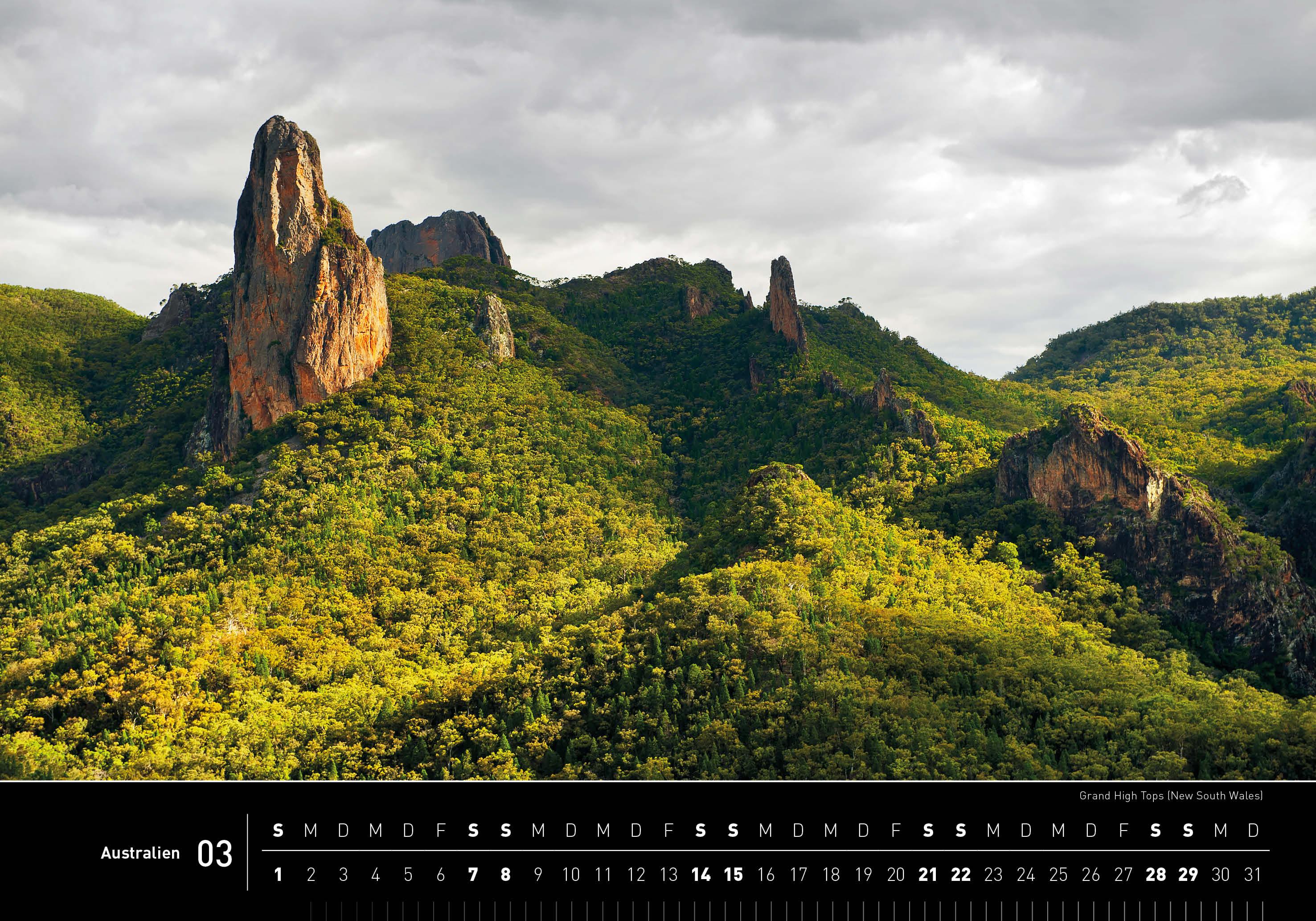 Beispielinhalt (Bild) Australien Premiumkalender 2026
