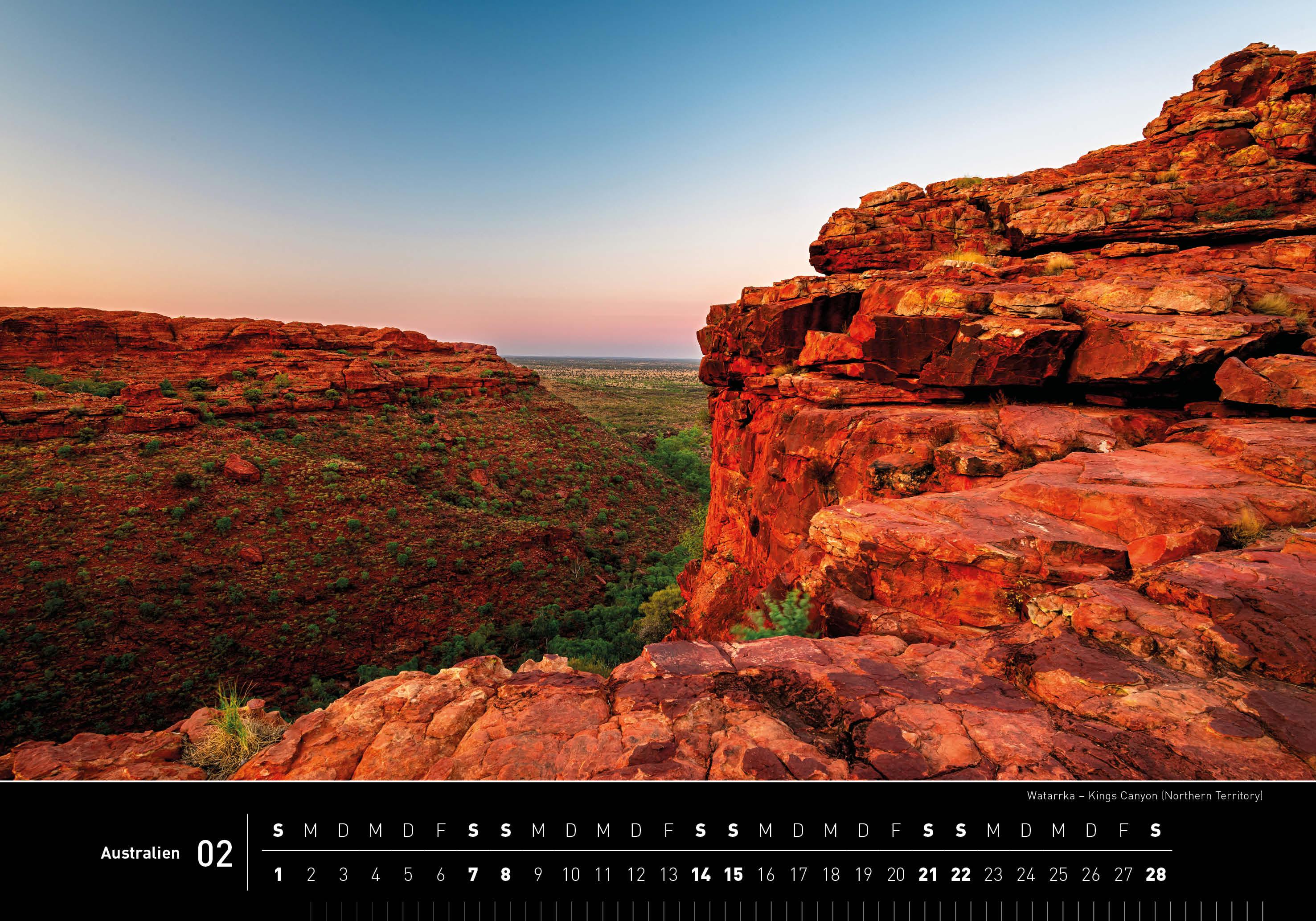 Beispielinhalt (Bild) Australien Premiumkalender 2026