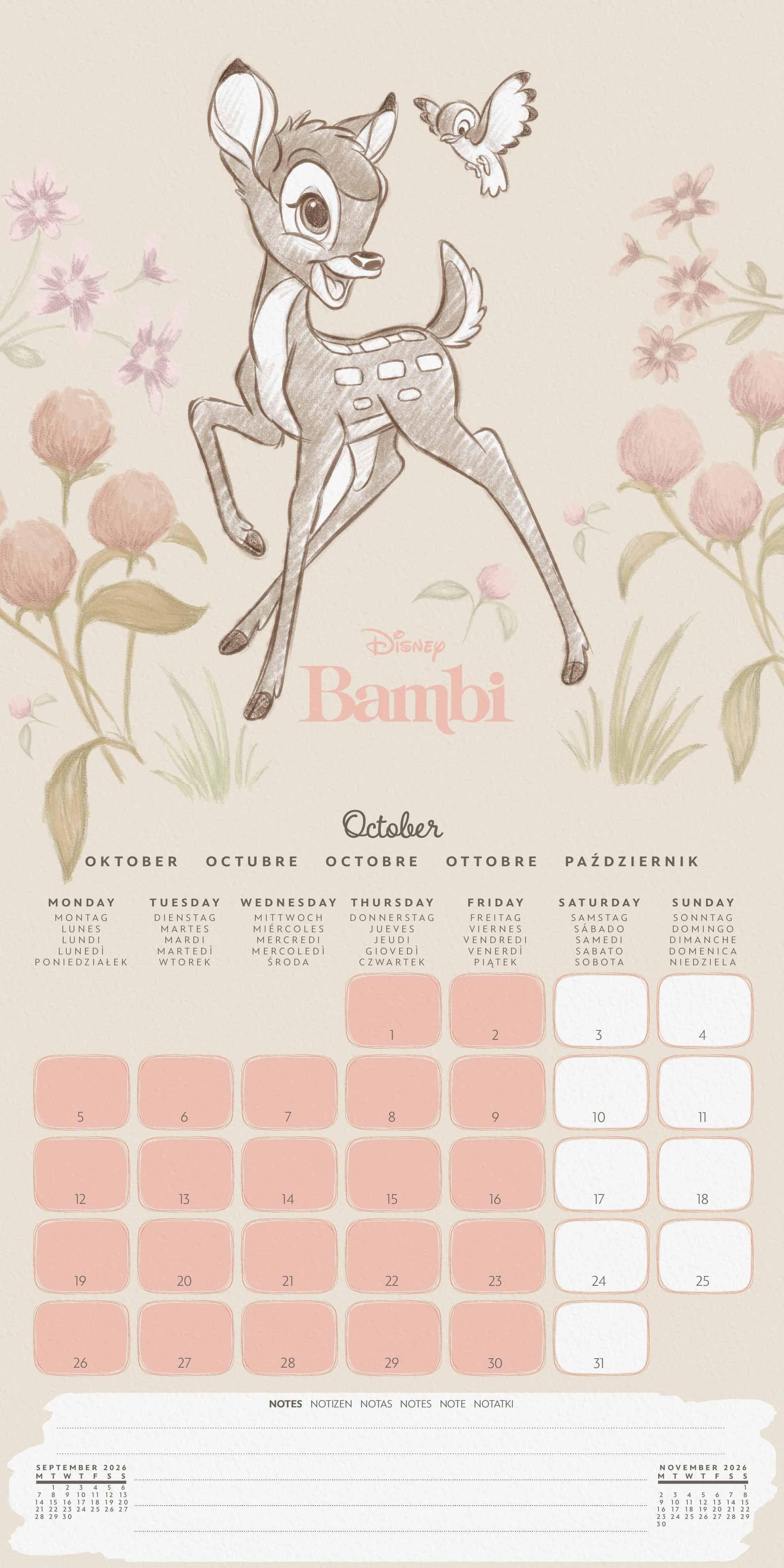 Beispielinhalt (Bild) DISNEY CLASSICS - Broschürenkalender im Format 30 x 30