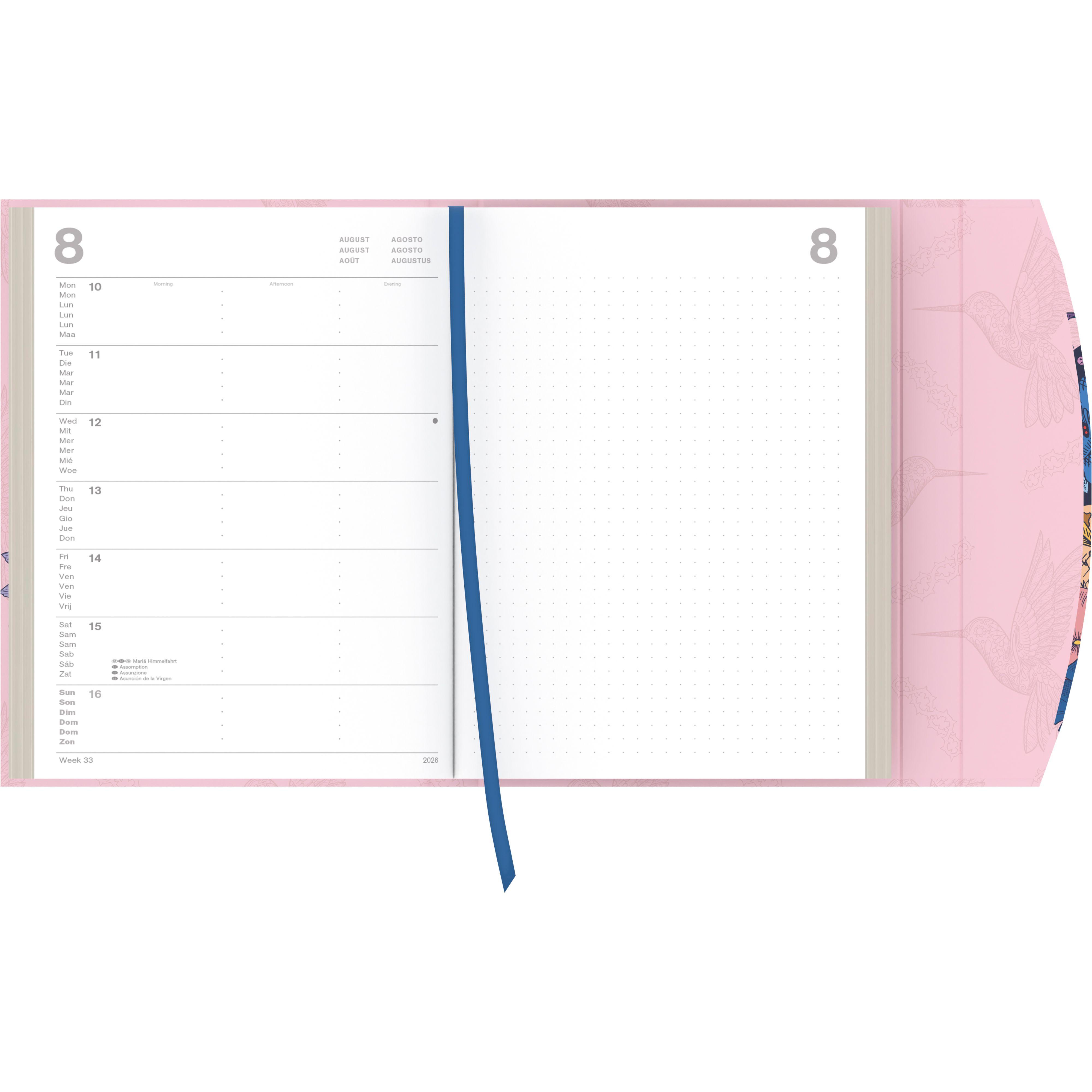 Beispielinhalt (Bild) Frida Kahlo 2026 - Diary - Buchkalender - Taschenkalender - 16x22