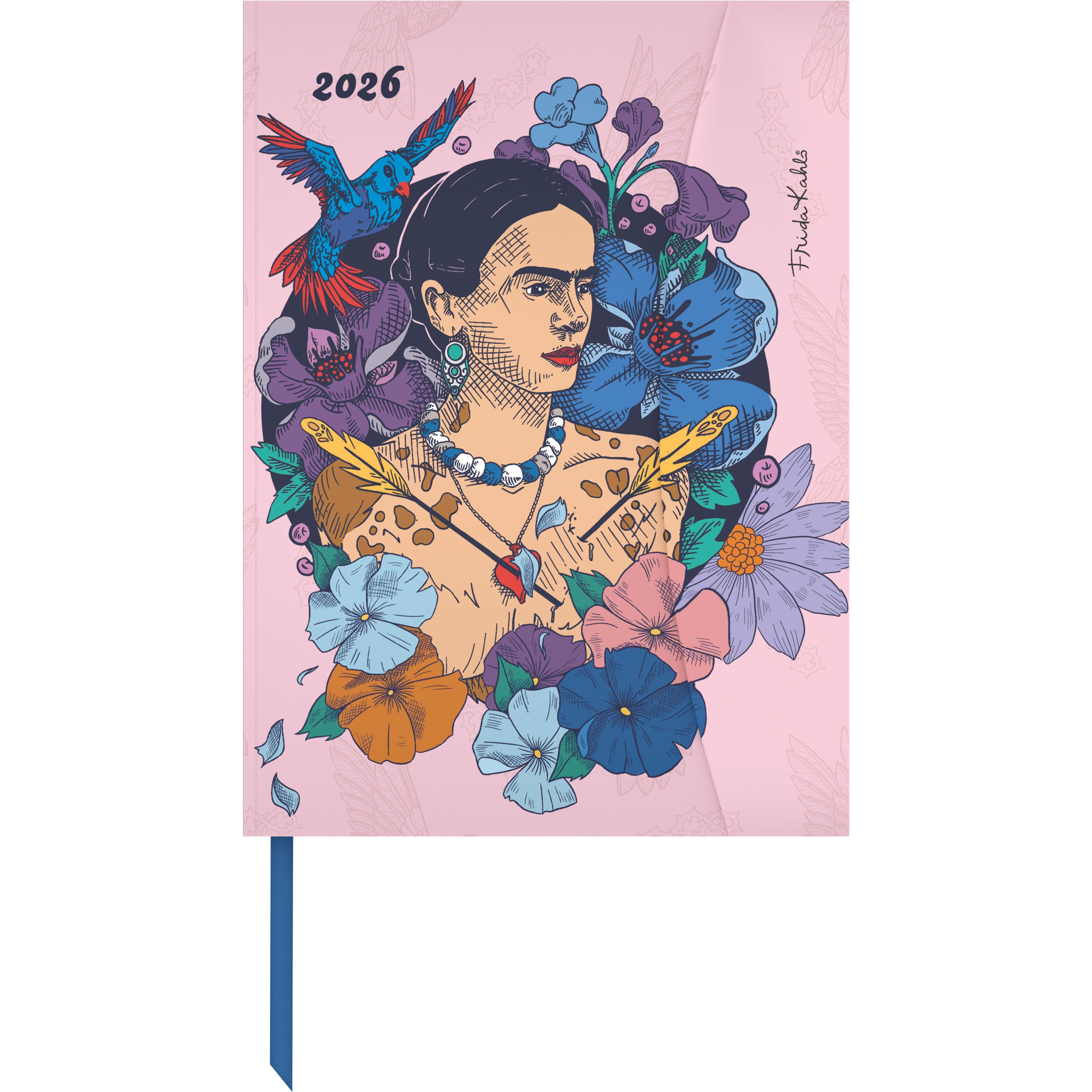 Vorderes Coverbild Frida Kahlo 2026 - Diary - Buchkalender - Taschenkalender - 16x22